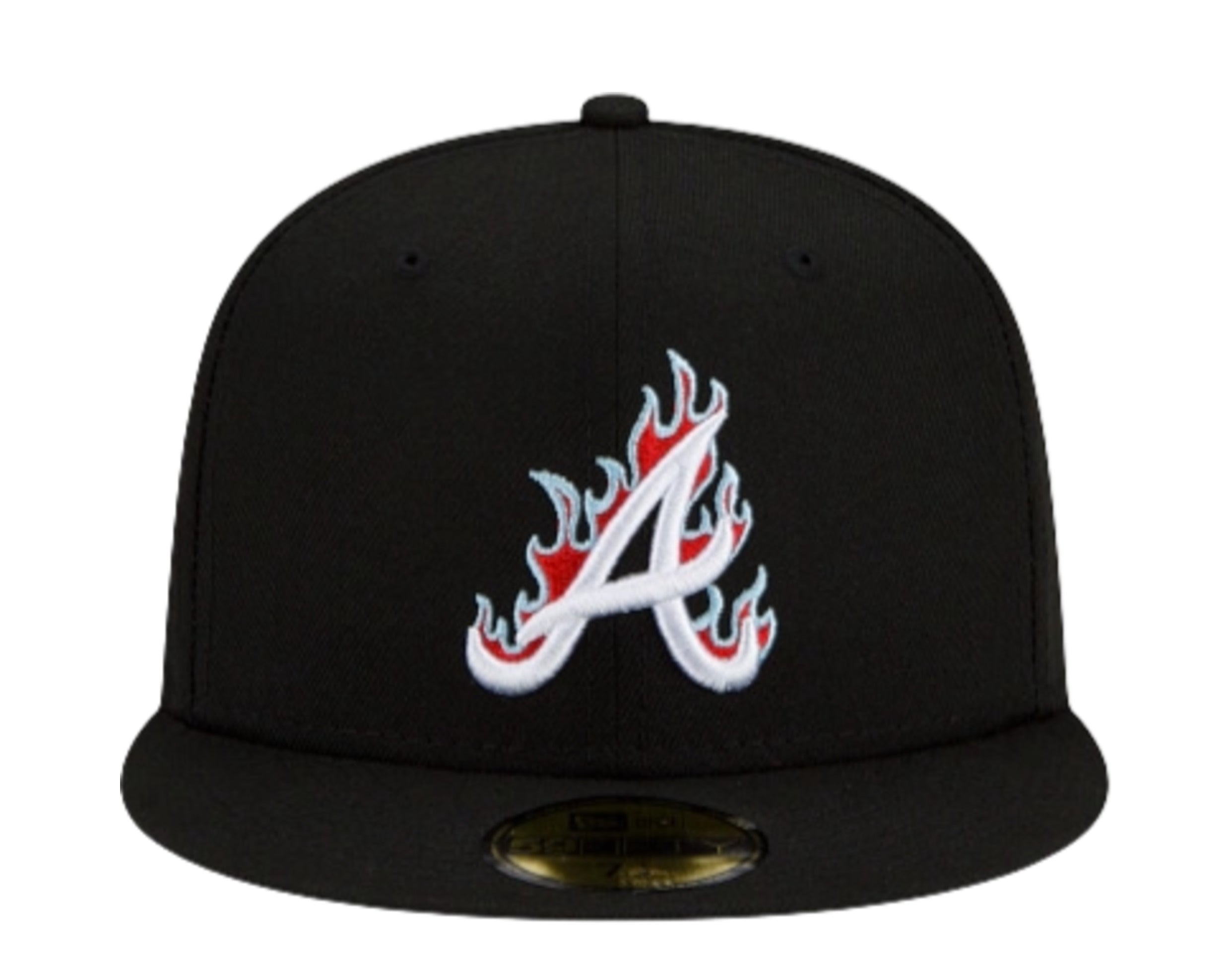 New Era 59Fifty MLB Atlanta Braves Team Fire Fitted Hat w/ Blue Undervisor