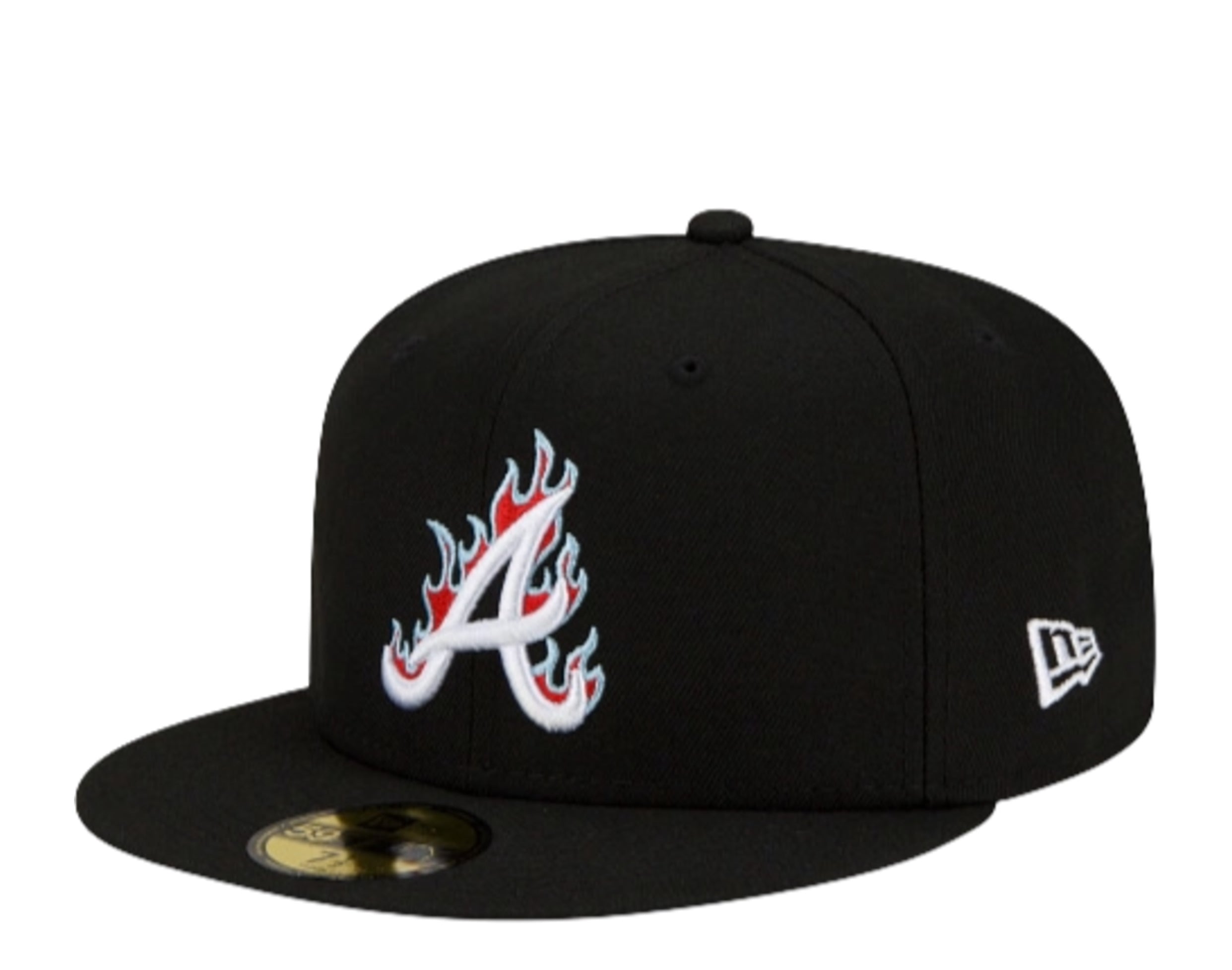 New Era 59Fifty MLB Atlanta Braves Team Fire Fitted Hat w/ Blue Undervisor