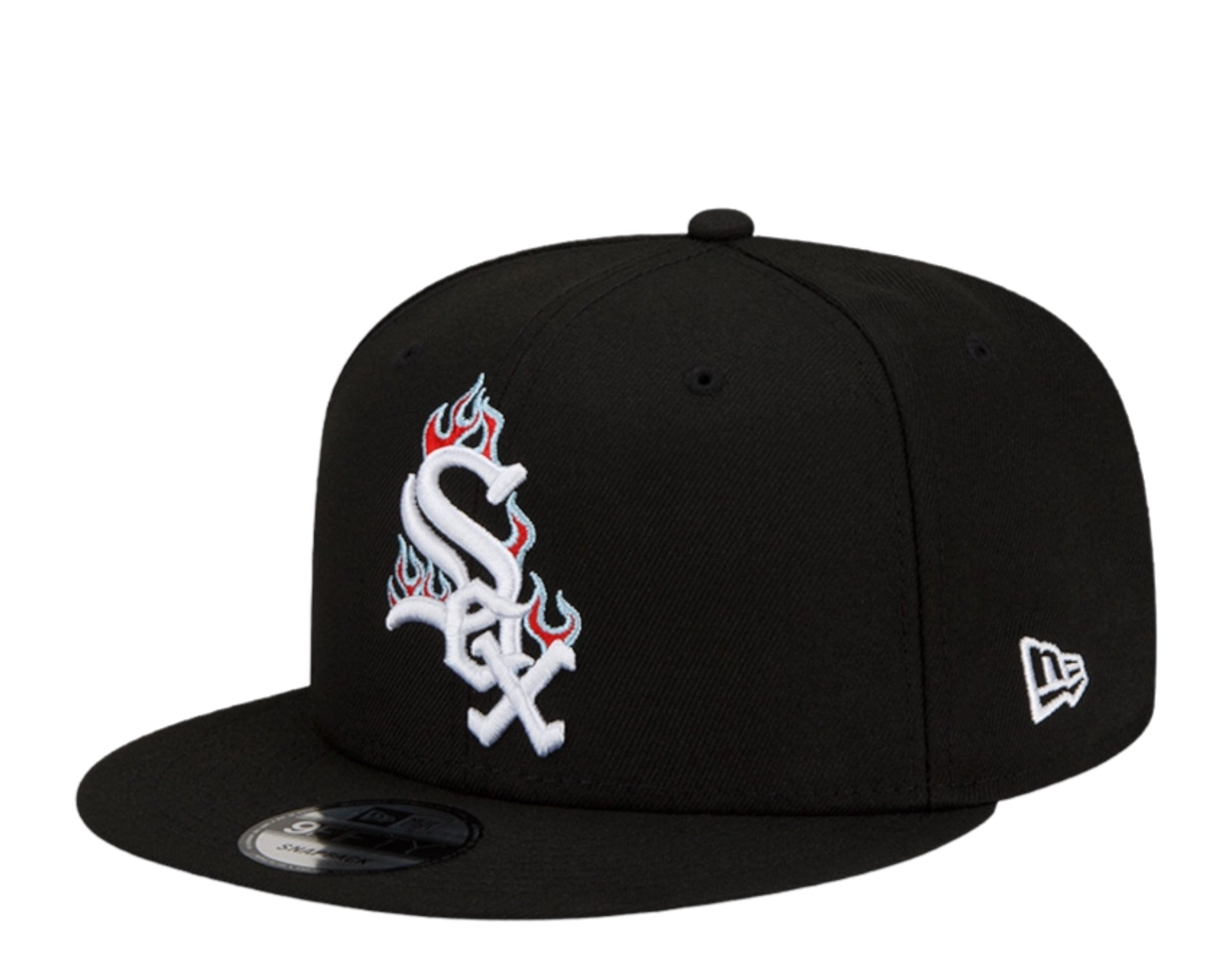 New Era 9Fifty MLB Chicago White Sox Team Fire Snapback Hat w/Blue Undervisor