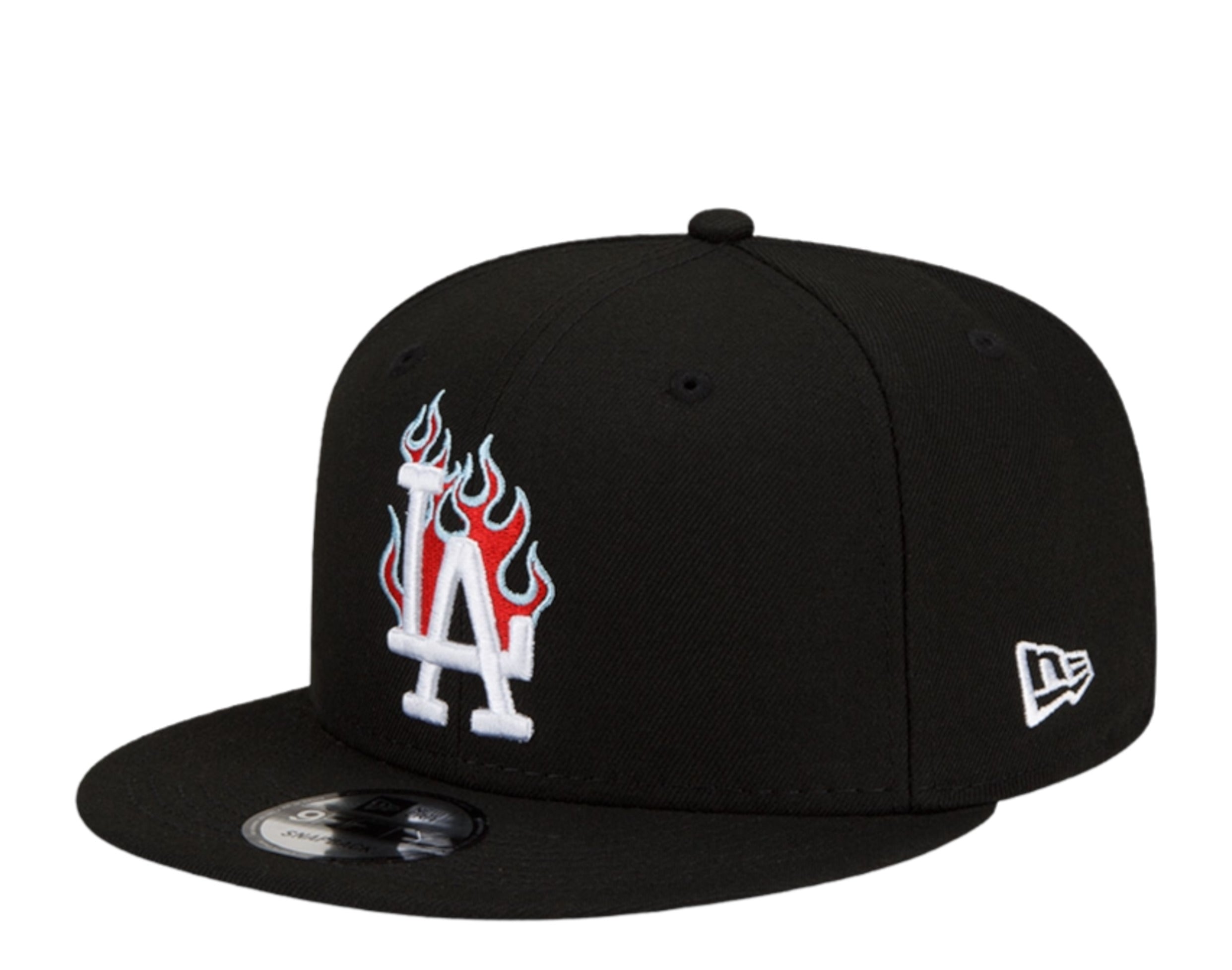 New Era 9Fifty MLB Los Angeles Dodgers Team Fire Snapback Hat w/Blue  Undervisor