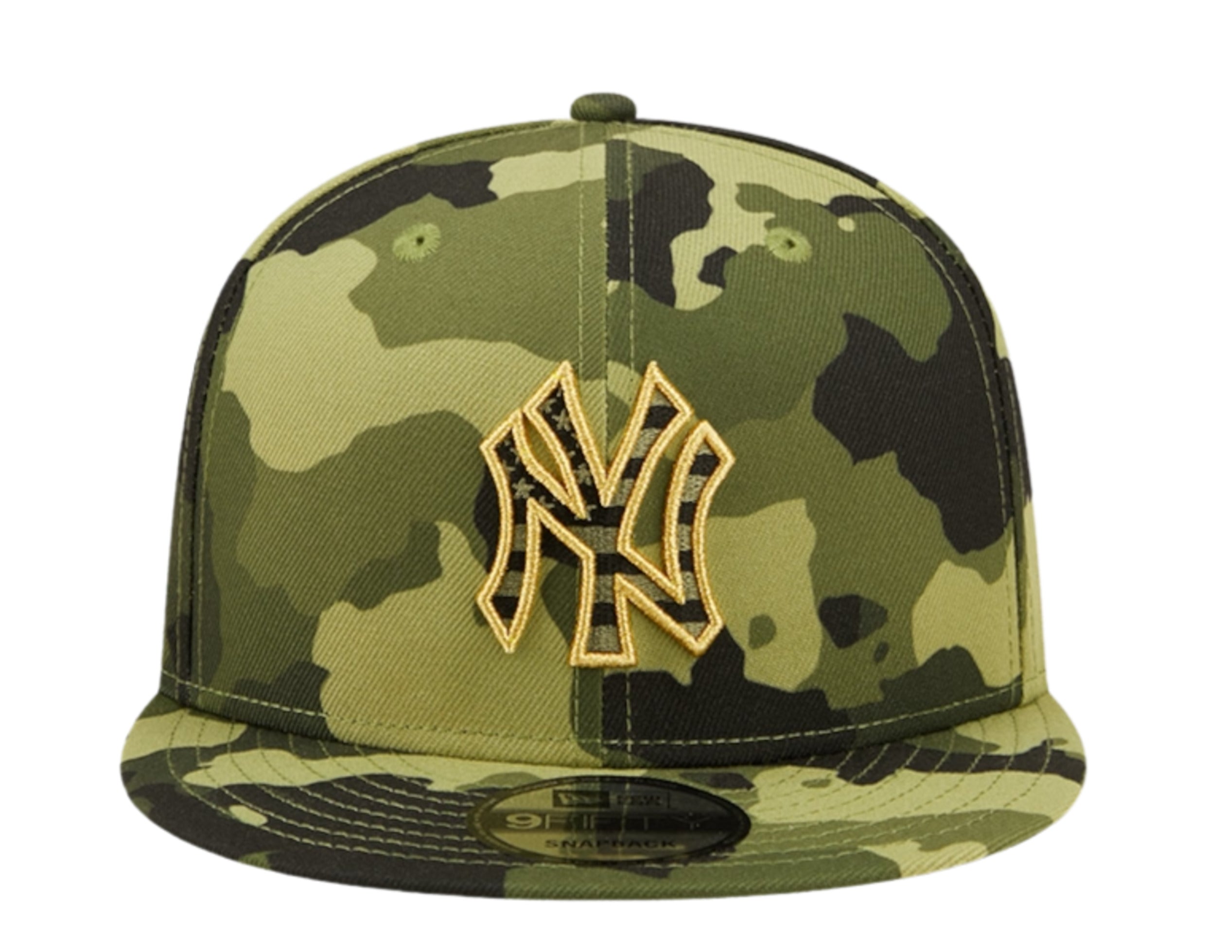 New York Jets NFL TEAM-BASIC Army Camo Fitted Hat by New Era