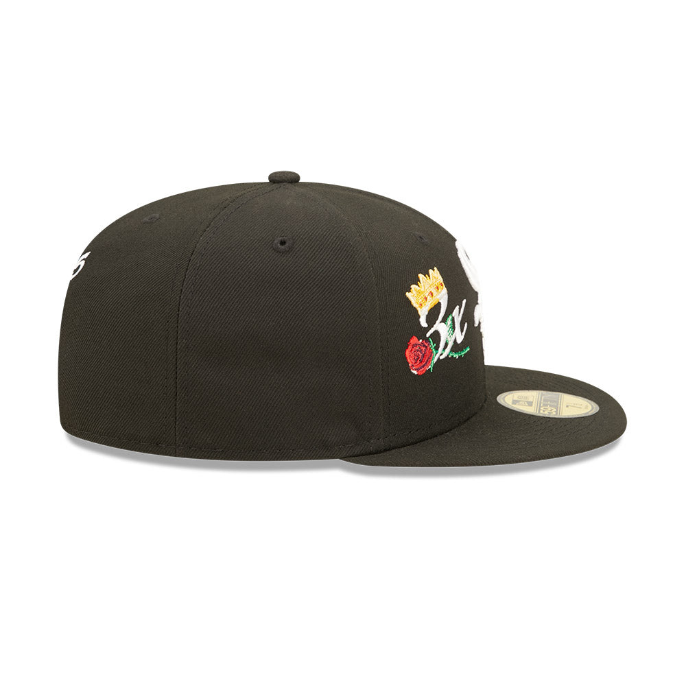 Pittsburgh Steelers CROWN CHAMPS Black Fitted Hat by New Era