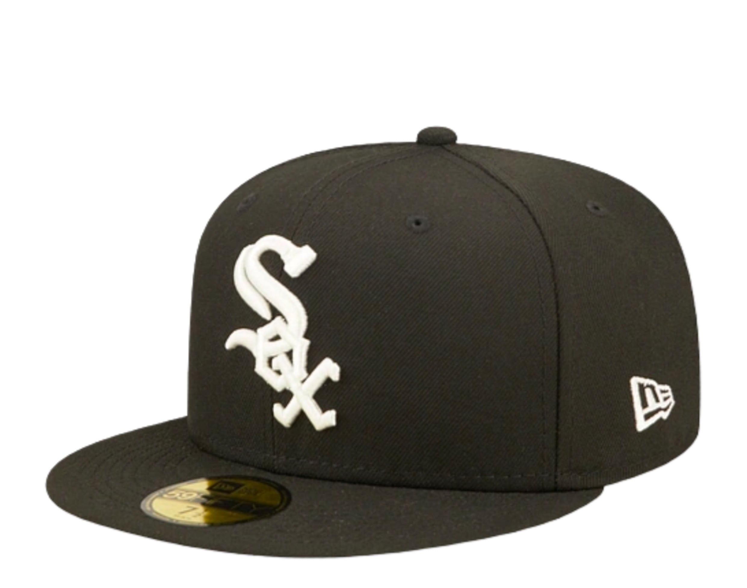 New Era 59Fifty Men' Hats MLB Chicago White Sox Iced Up Bling White  Fitted Cap