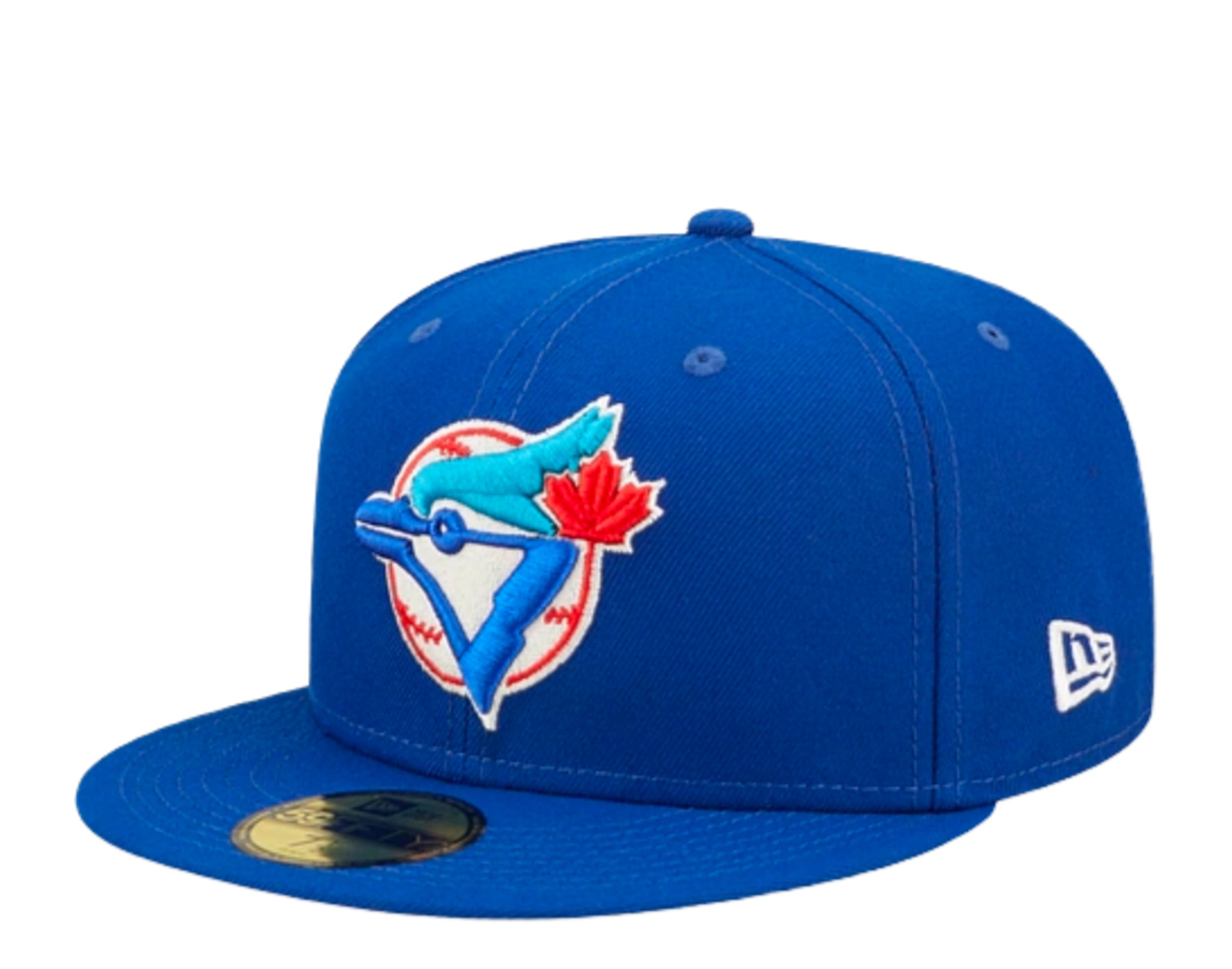 New Era Toronto Blue Jays 59FIFTY Black on Black Red Leaf- Fitted Hat 5950