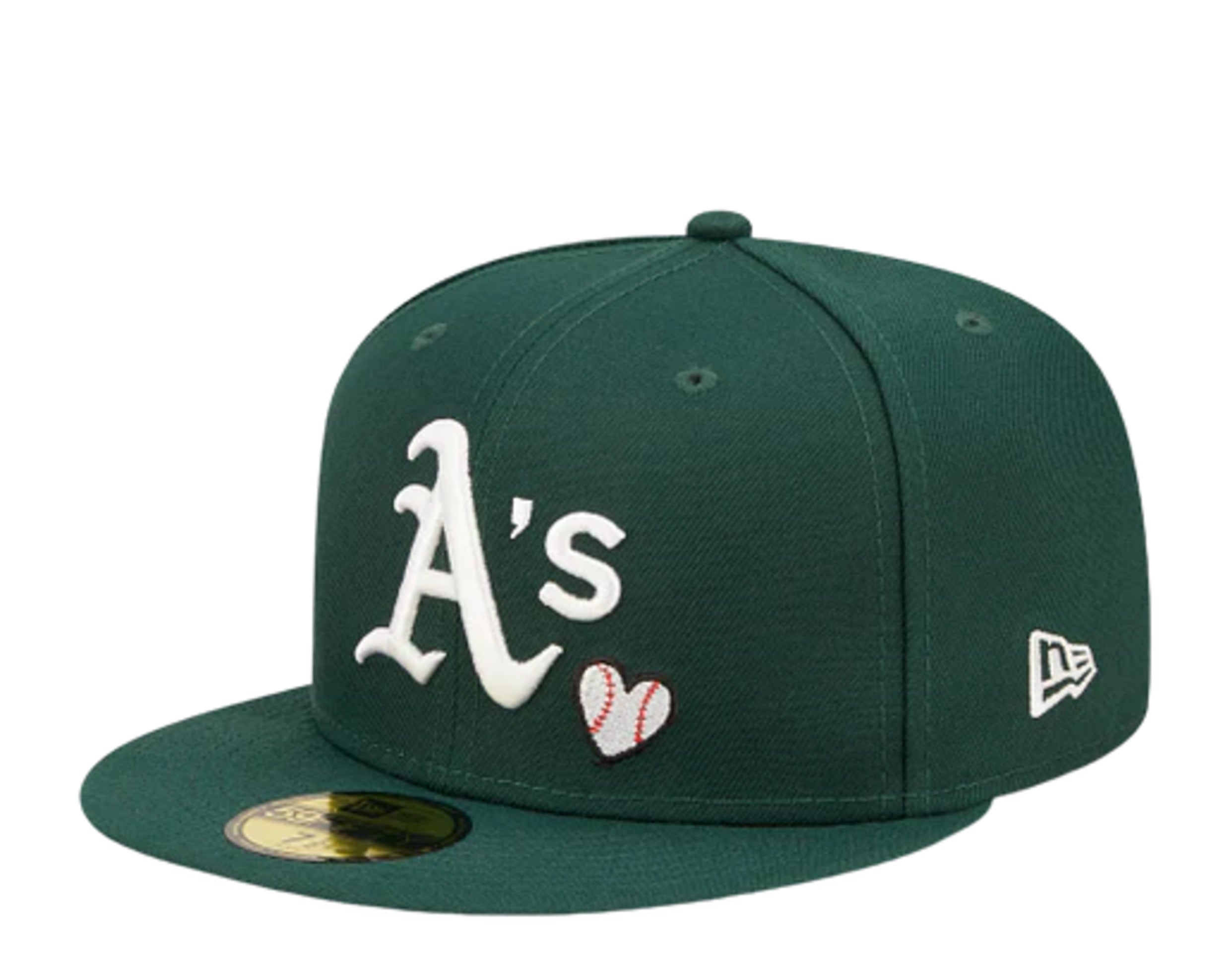 New Era 59Fifty MLB Oakland Athletics Team Heart Fitted Hat