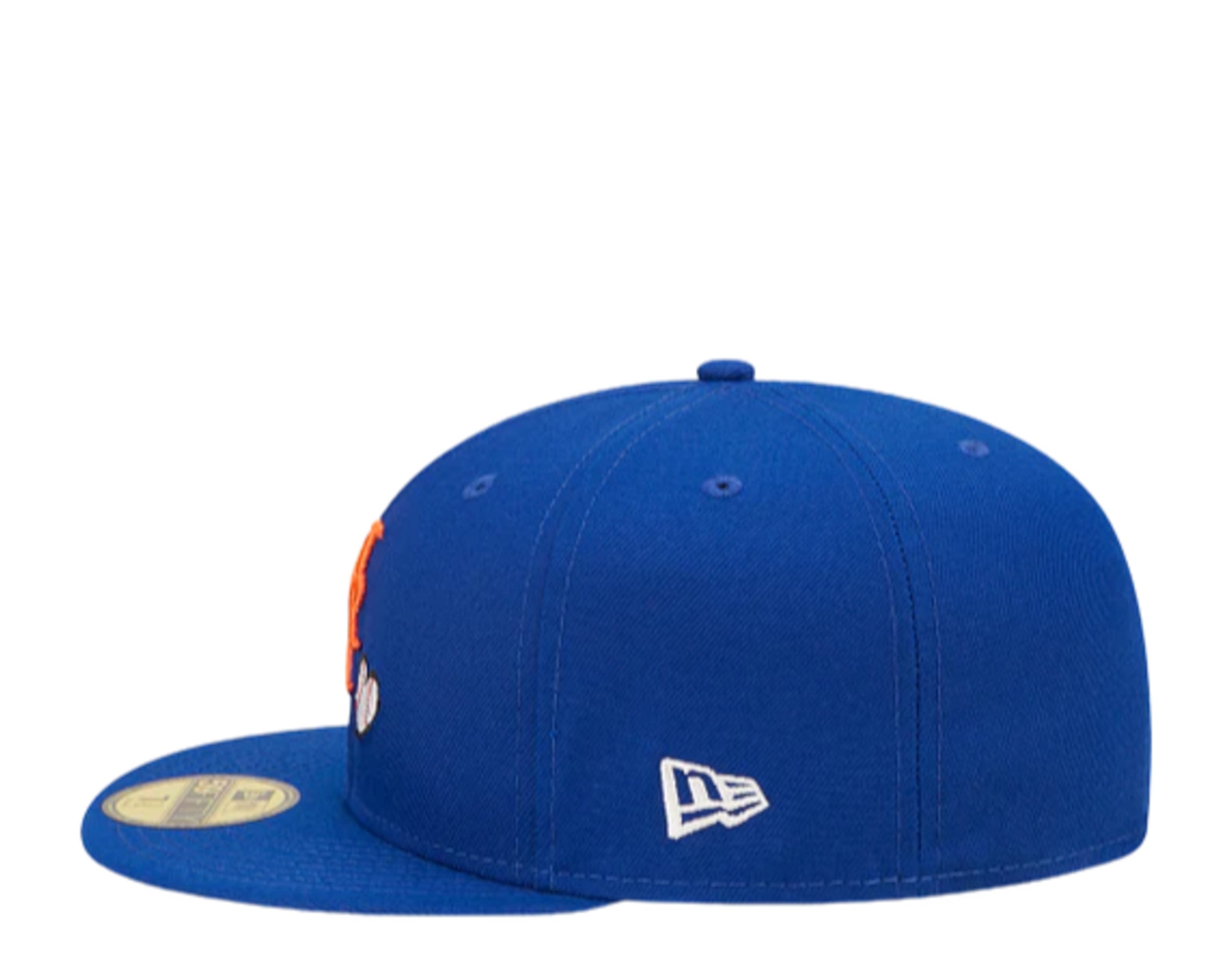 New York Mets New Era Cooperstown Collection Wool 59FIFTY Fitted Hat - Blue, Size: 7 1/8