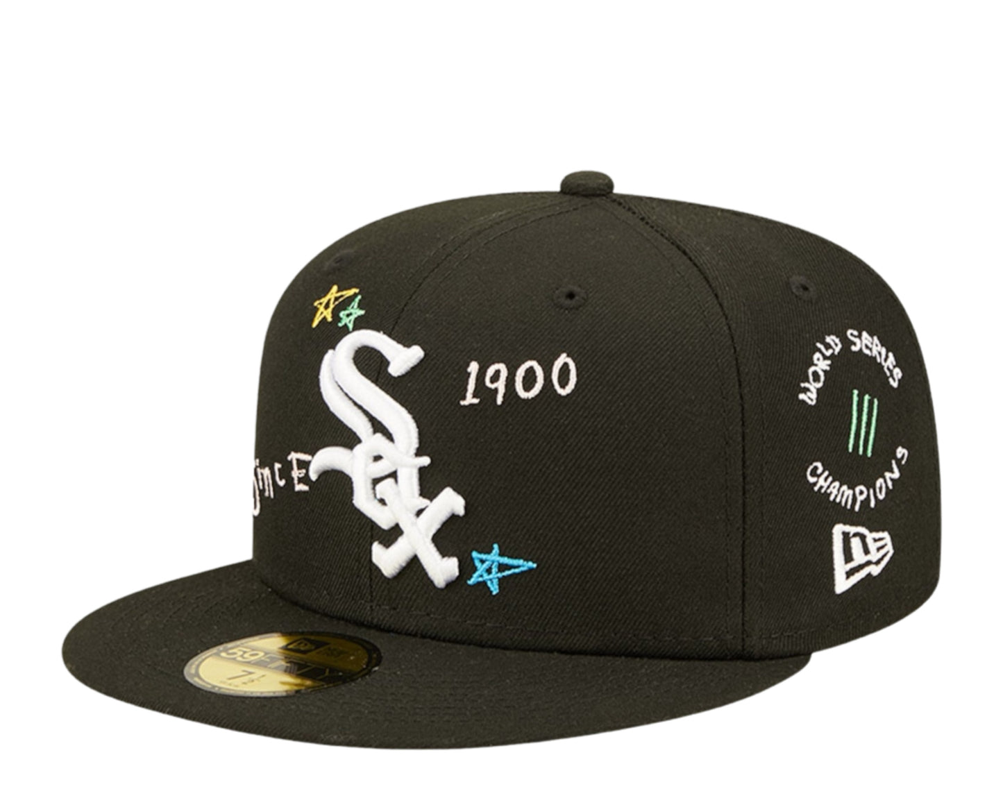 New Era 59FIFTY MLB Chicago White Sox Scribble Fitted Hat 7 3/4