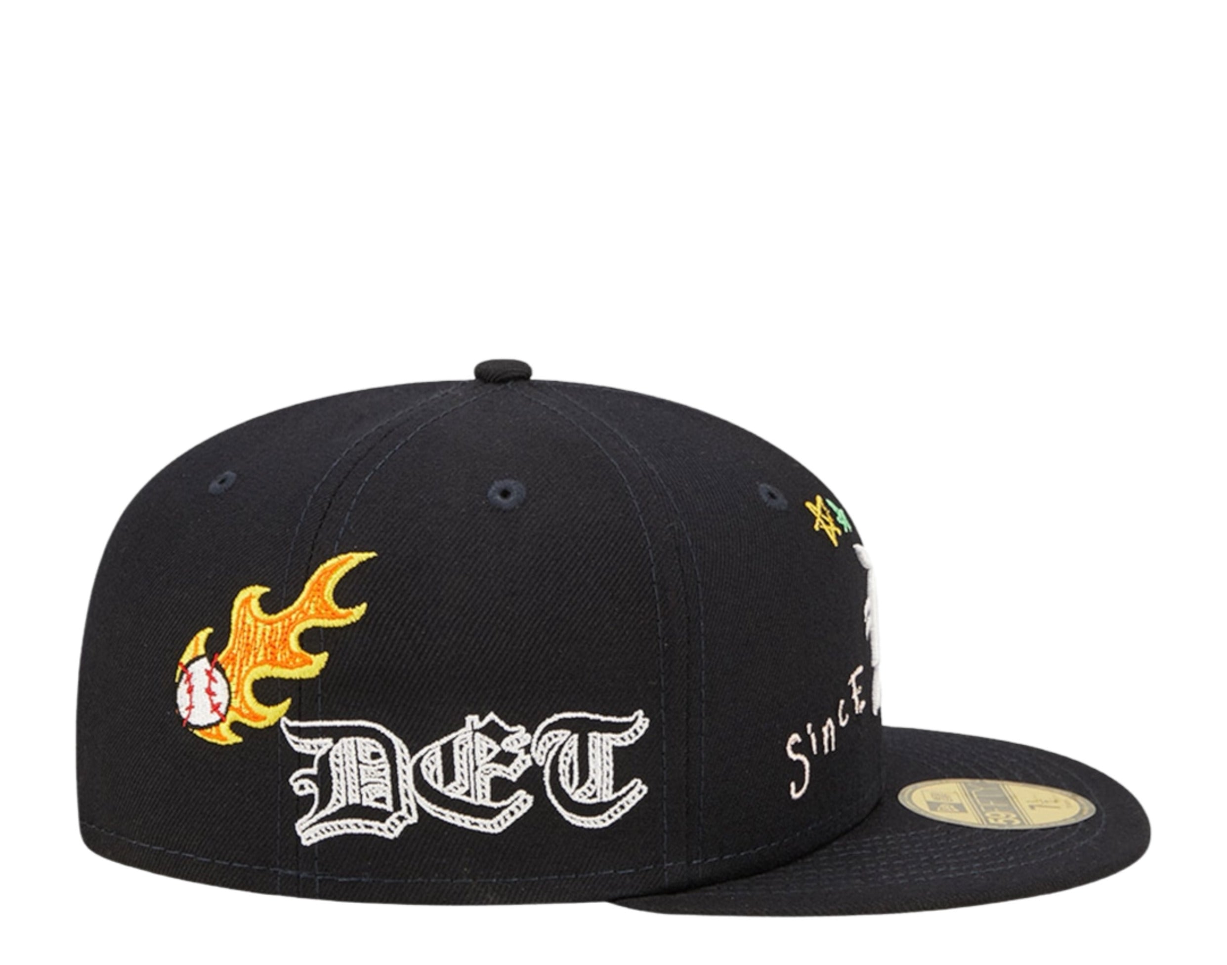 NBL DETROIT TIGERS TWO DIMENSIONAL LOGO FITTED BASEBALL HAT
