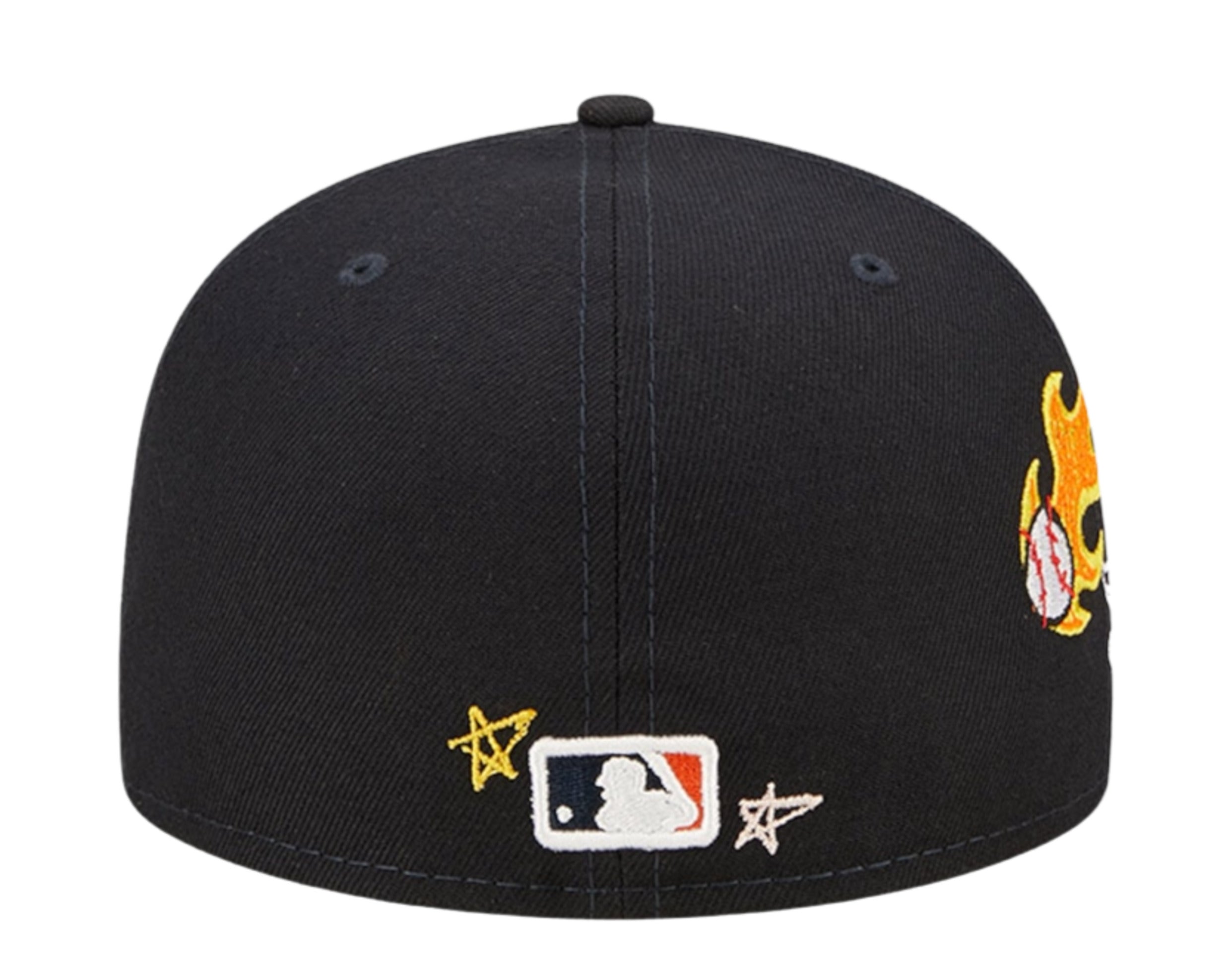 Boston Red Sox ALL-OVER SCRIBBLE Navy Fitted Hat by New Era