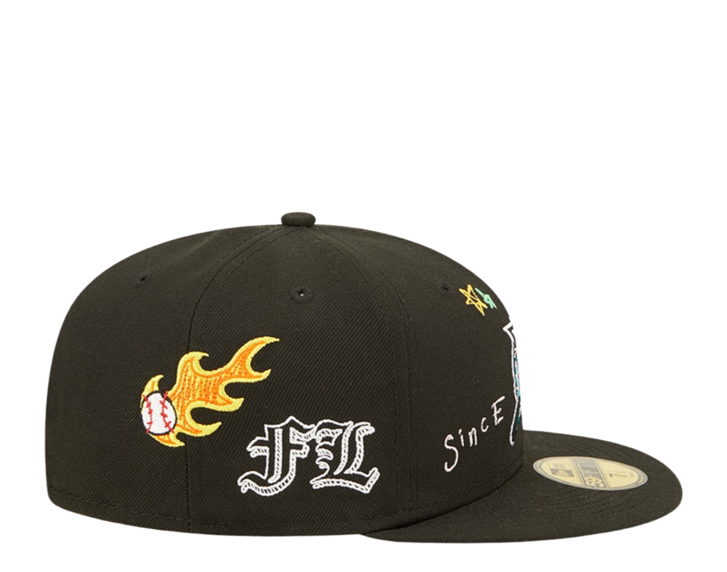 New Era 59Fifty MLB Florida Marlins Scribble Fitted Hat