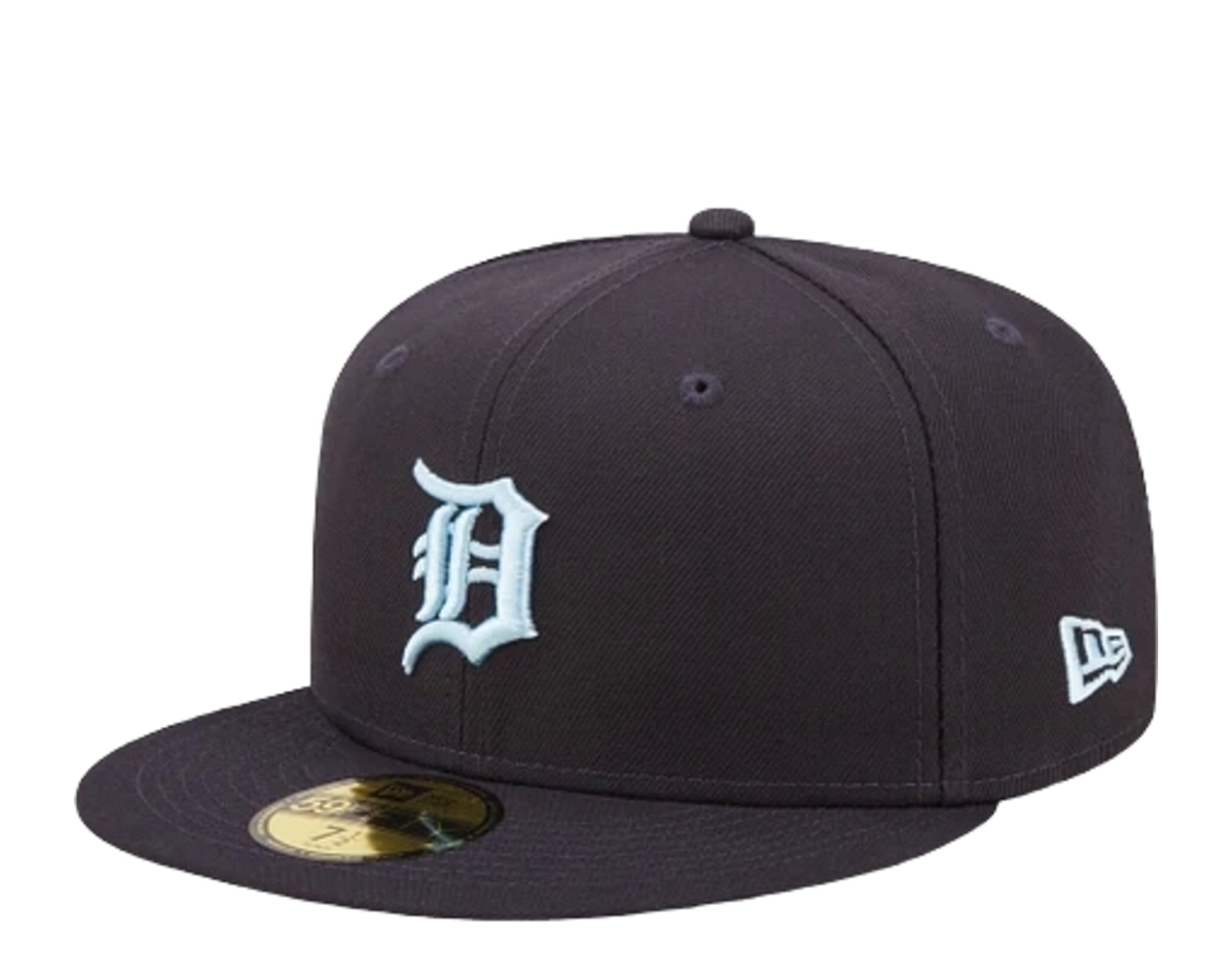 New Era 59Fifty Hat Detroit Tigers MLB Authentic Road Navy Blue Fitted Cap  (7 3/8)