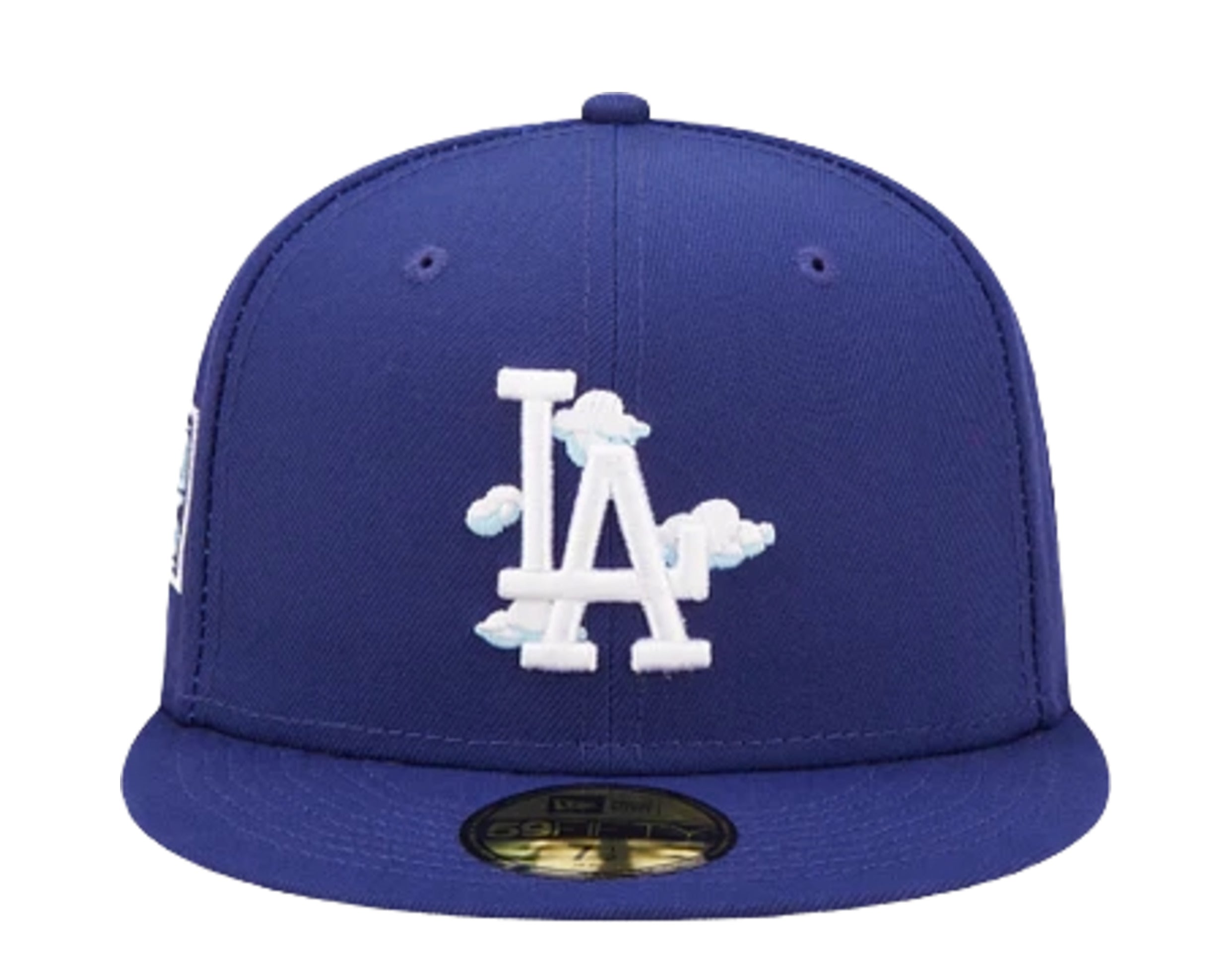 MLB Los Angeles Dodgers LA 59FIFTY 7 1/8 Mens Fitted New Era Hat Cap Black  White