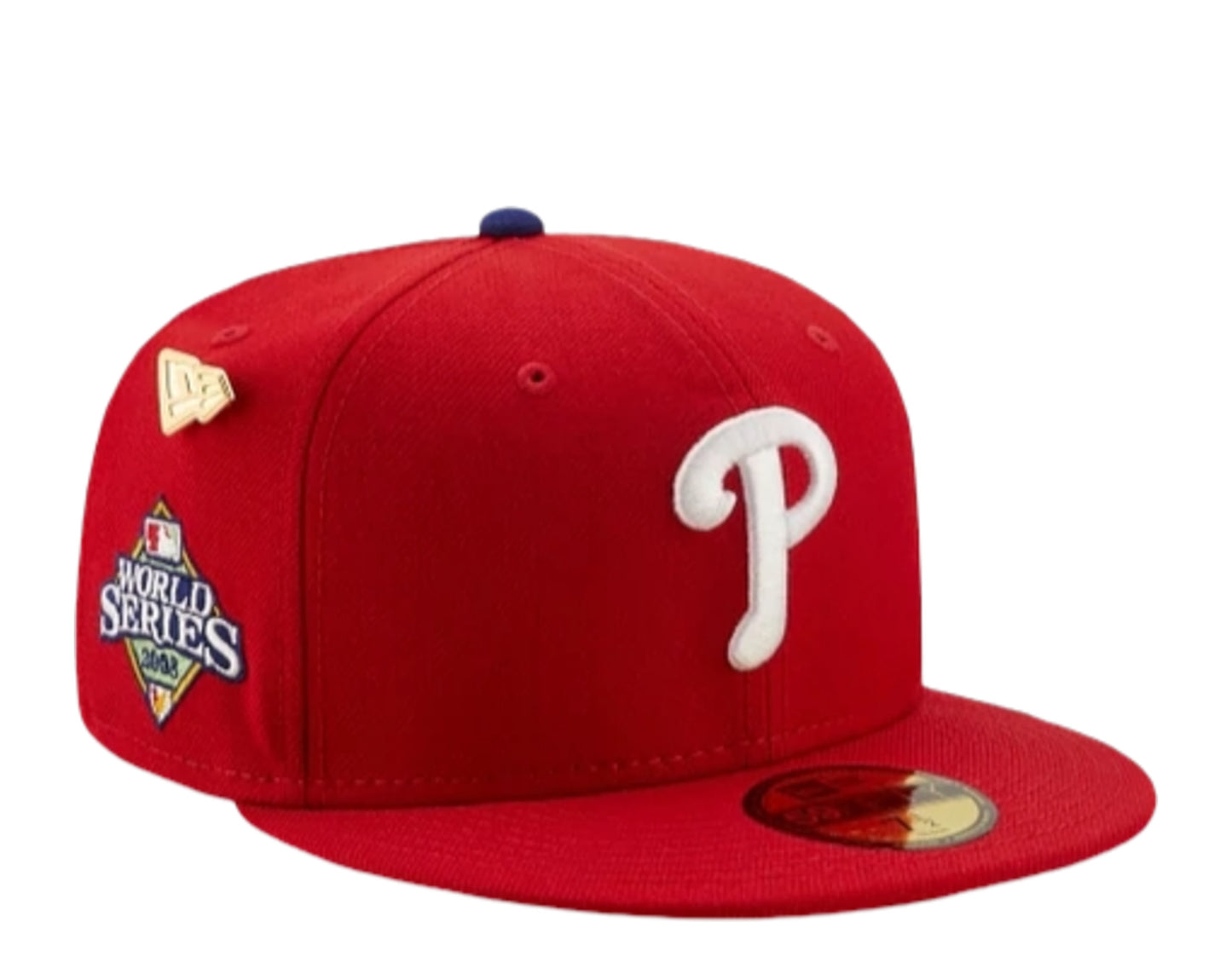 Shop New Era 59Fifty Phillies Logo History Patch Fitted Hat 60244541 red