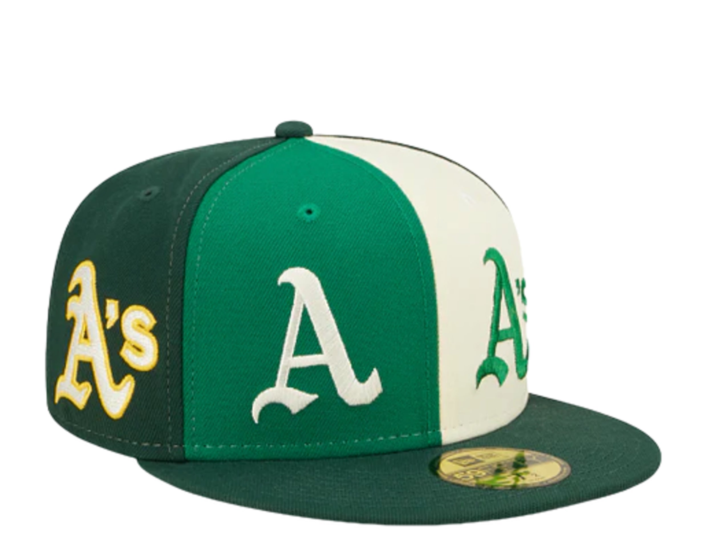 New Era 59Fifty MLB Oakland Athletics Logo Pinwheel Fitted Hat