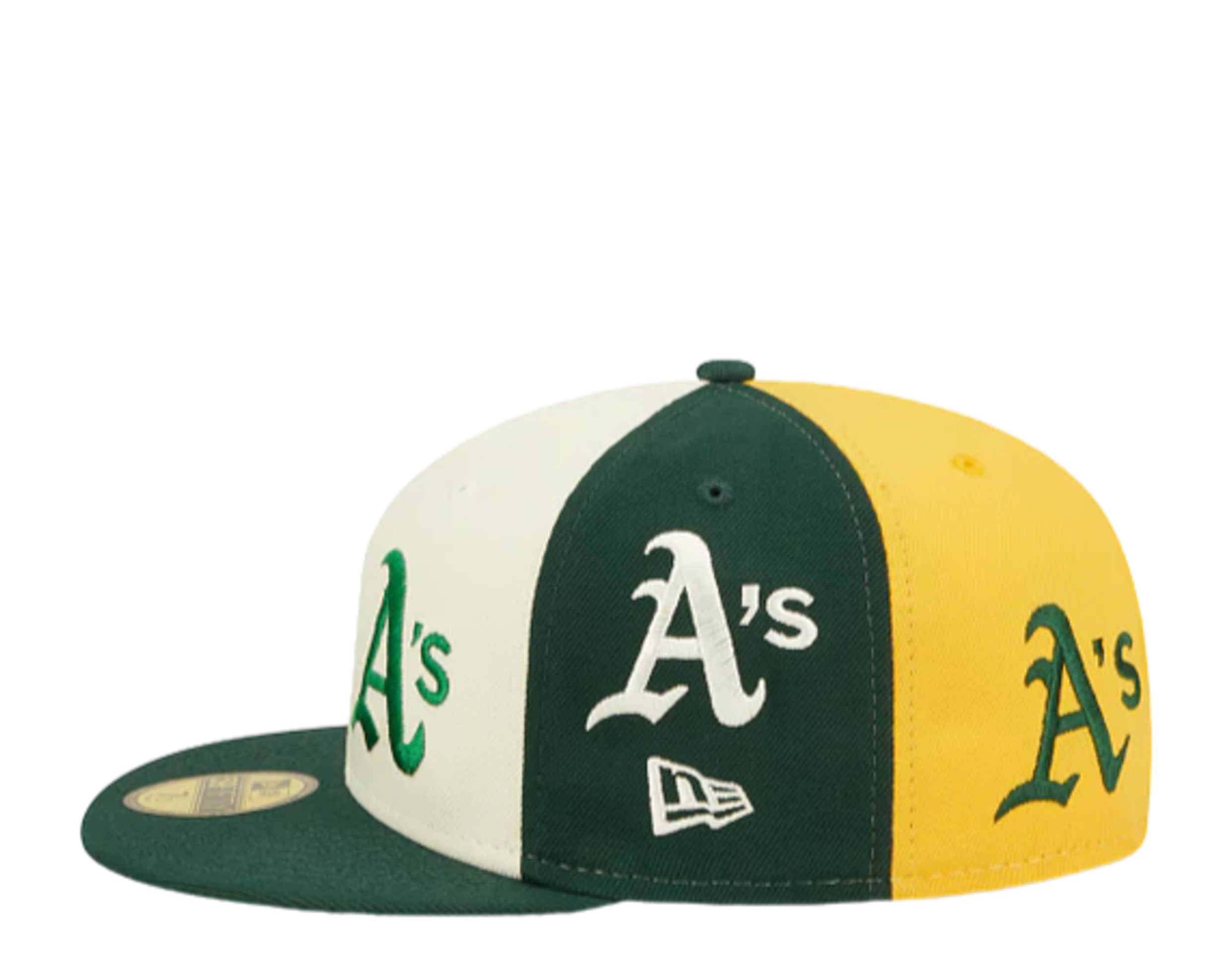 New Era 59Fifty MLB Oakland Athletics Logo Pinwheel Fitted Hat