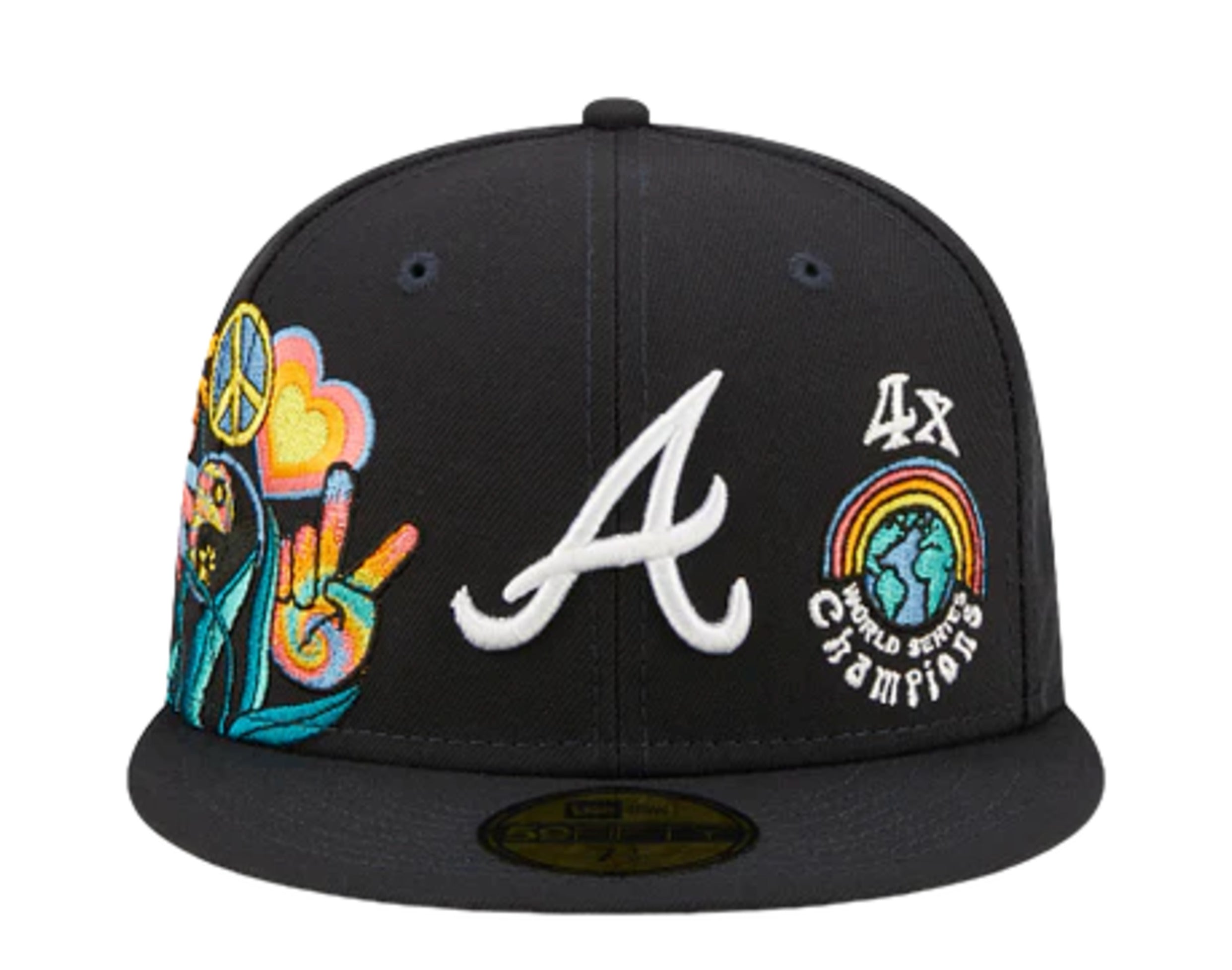Atlanta Braves New Era 4x World Series Champions Crown 59FIFTY Fitted Hat -  Navy