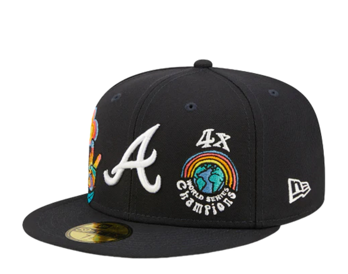 Atlanta Braves Hat Fitted Large MLB Cap Twin Franchise Distress