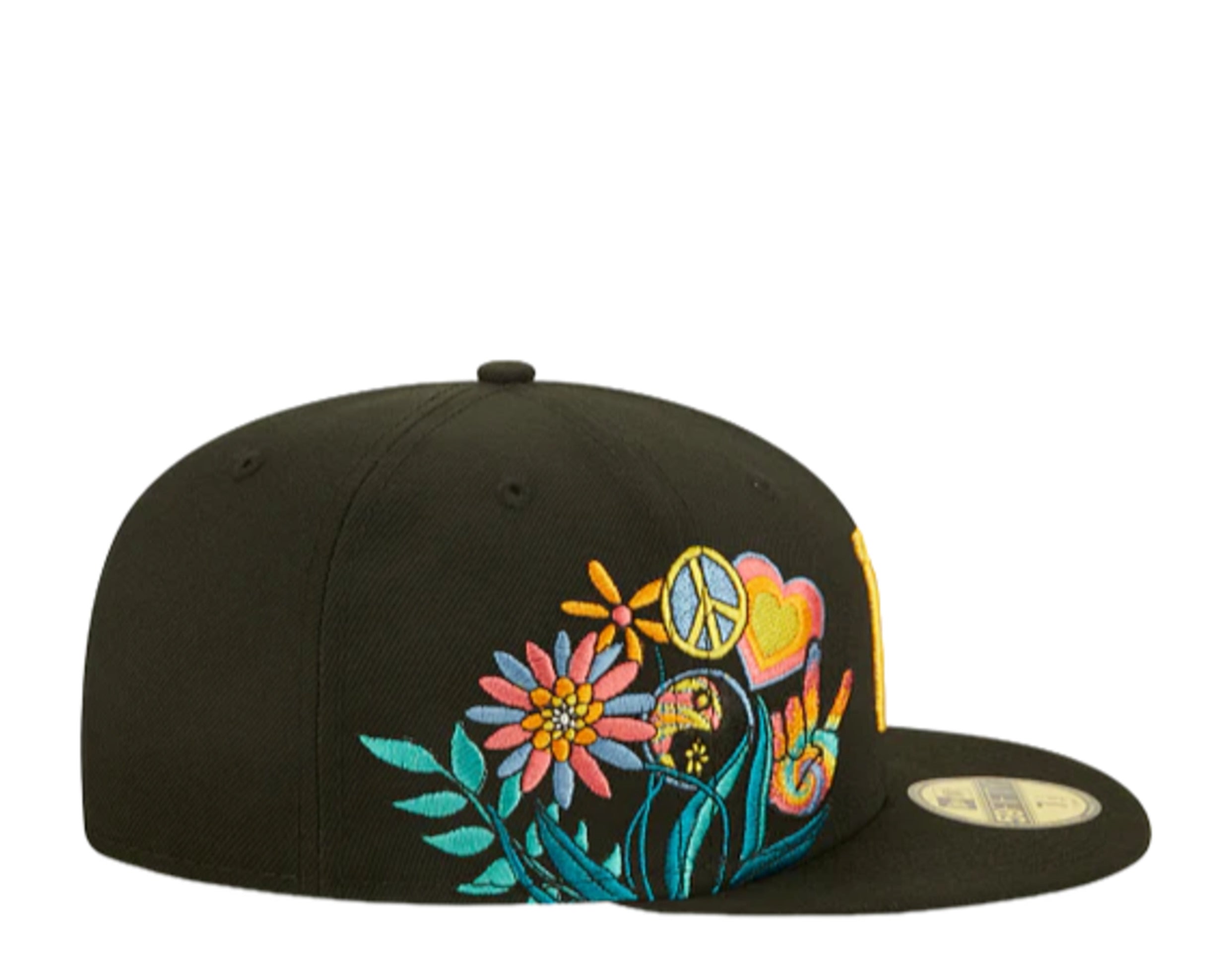 Men's New Era Black Phoenix Suns Floral Side 59FIFTY Fitted Hat