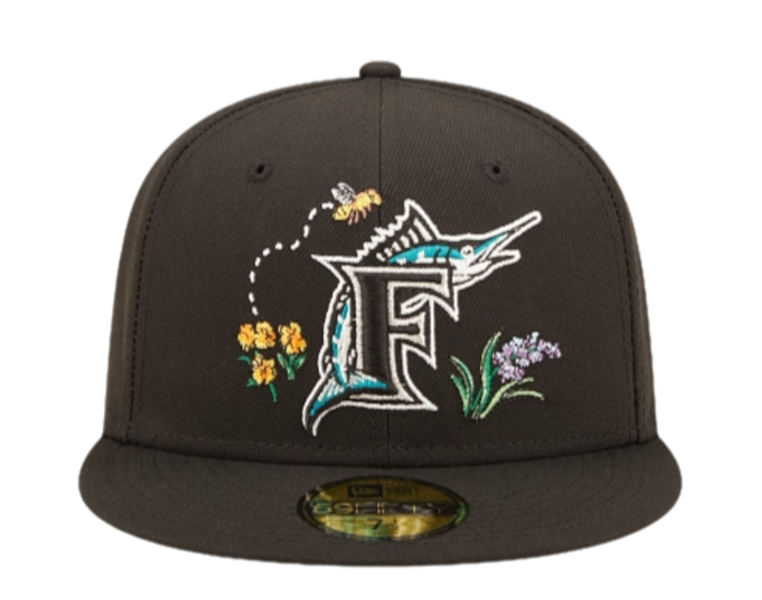 New Era 59Fifty MLB Florida Marlins Watercolor Floral Fitted Hat