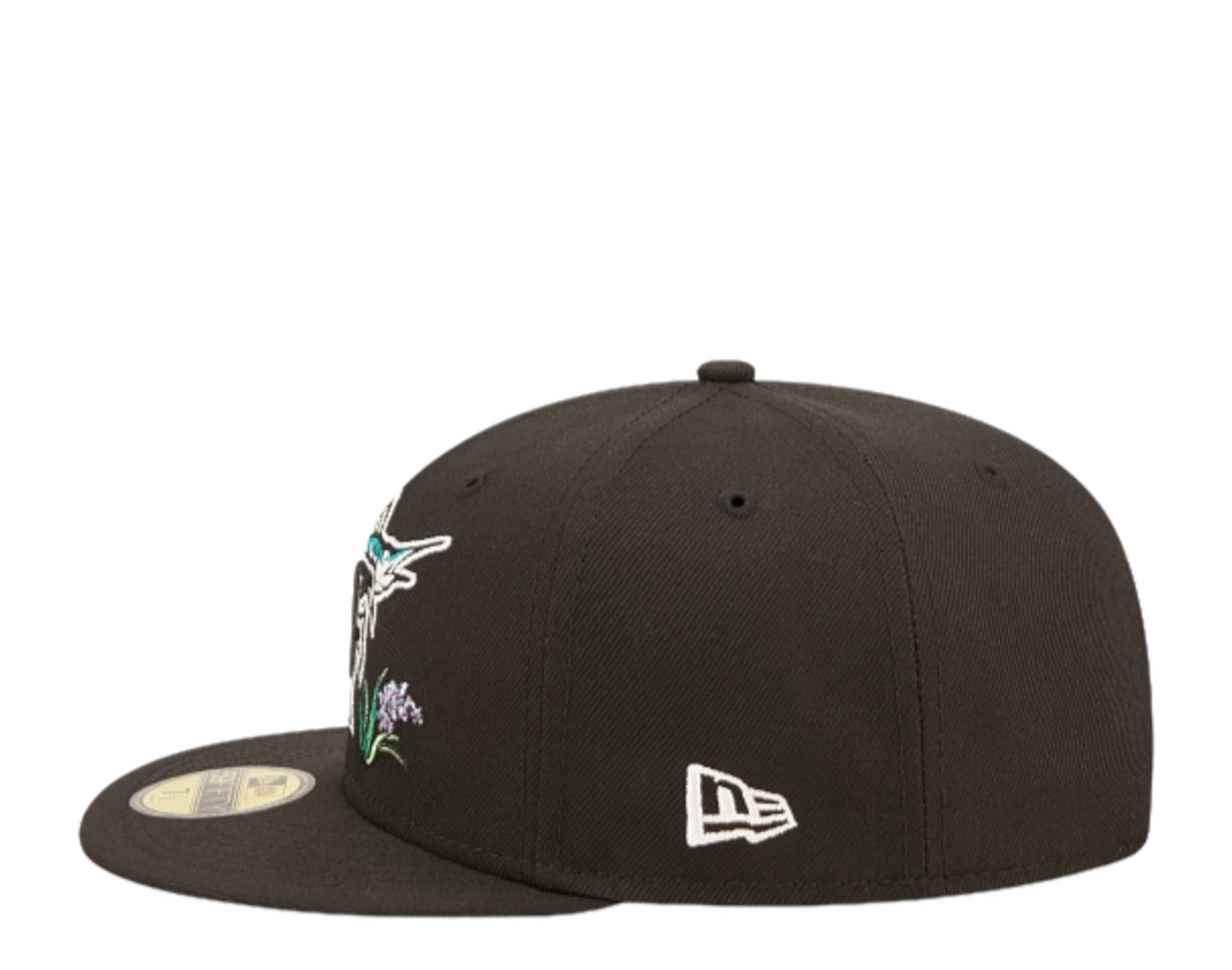 New Era 59Fifty MLB Florida Marlins Watercolor Floral Fitted Hat