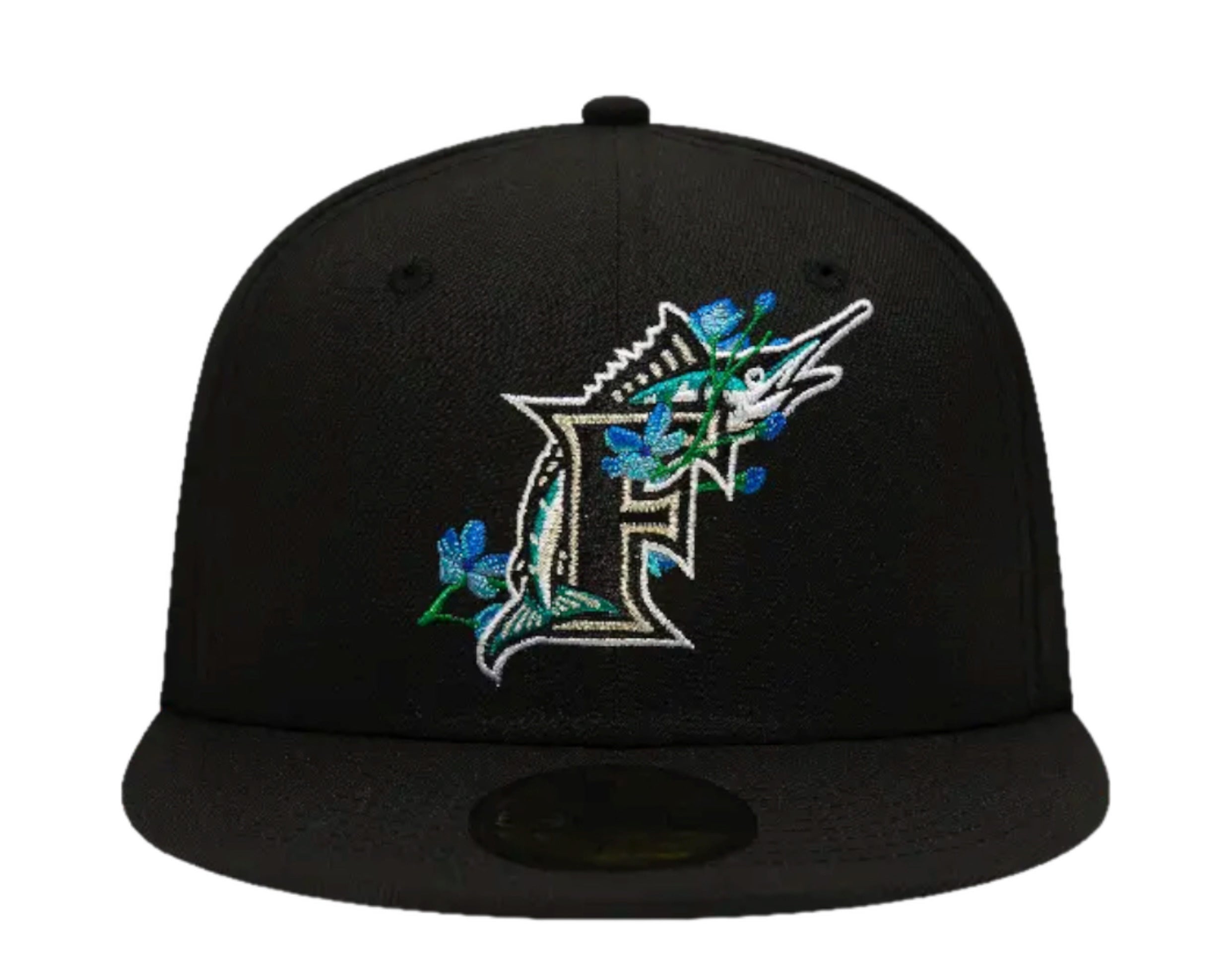 New Era 59Fifty MLB Florida Marlins Side Patch Bloom Fitted Hat