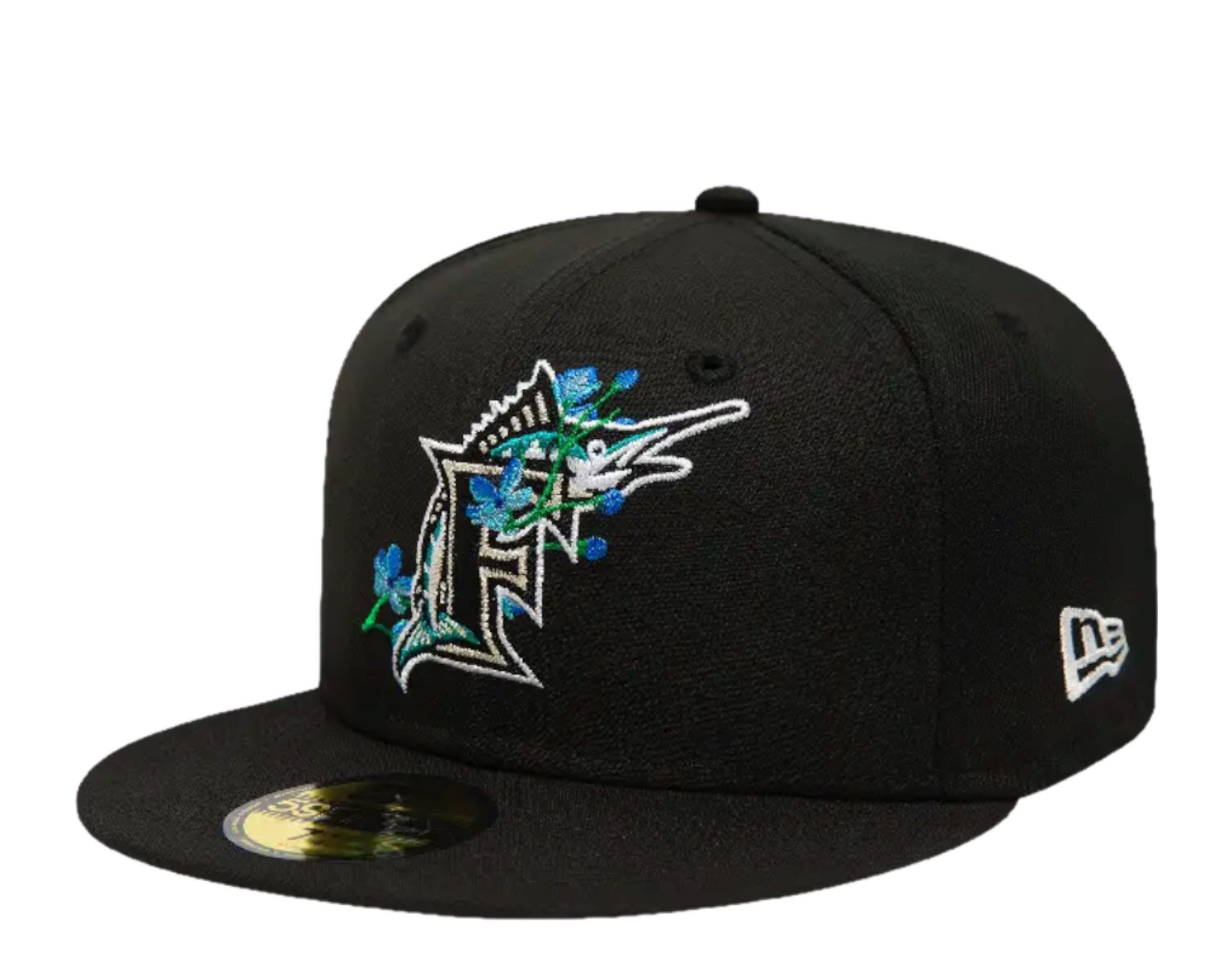 New Era 59Fifty MLB Florida Marlins Side Patch Bloom Fitted Hat