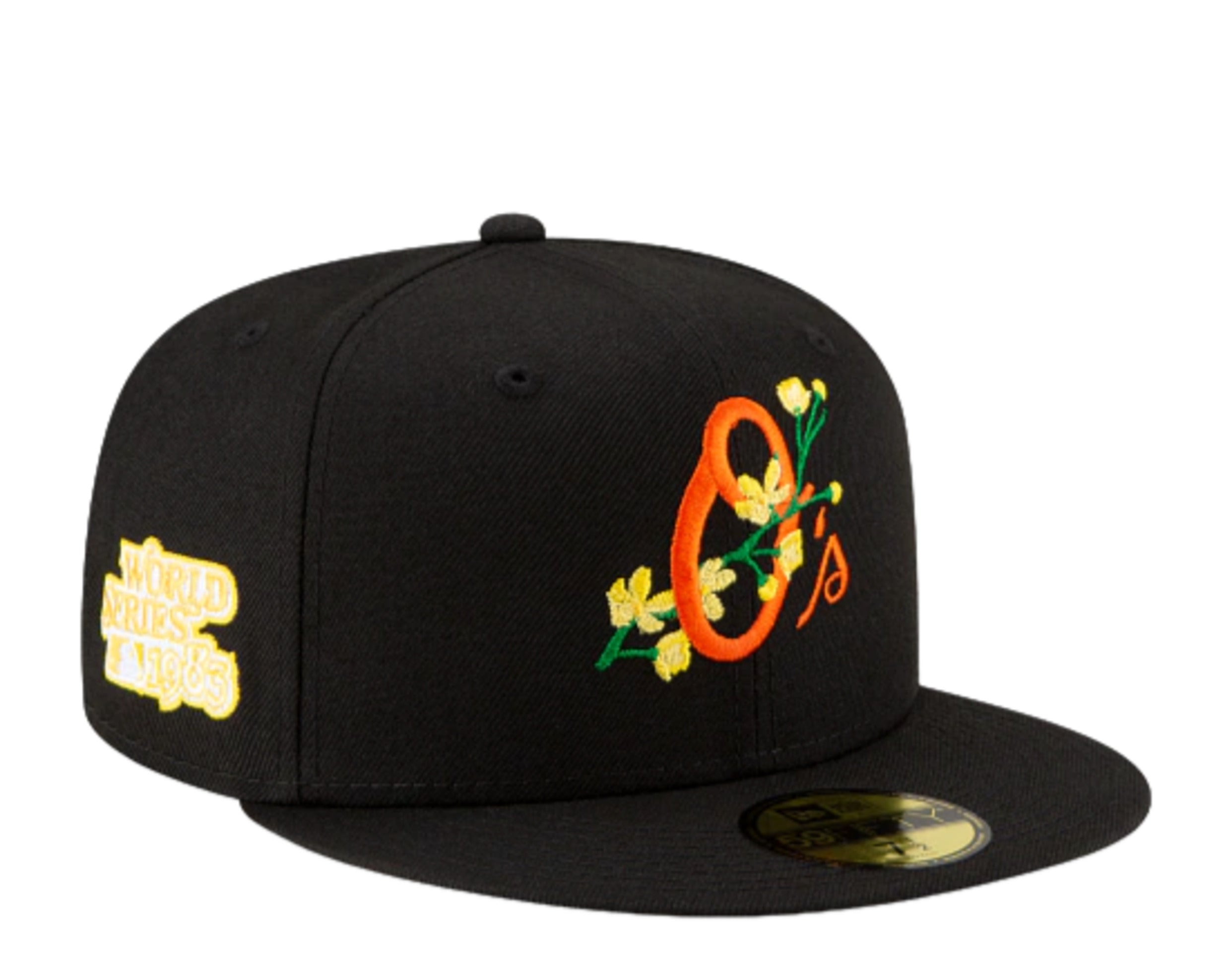 New Era 59Fifty MLB Baltimore Orioles Side Patch Bloom Fitted Hat