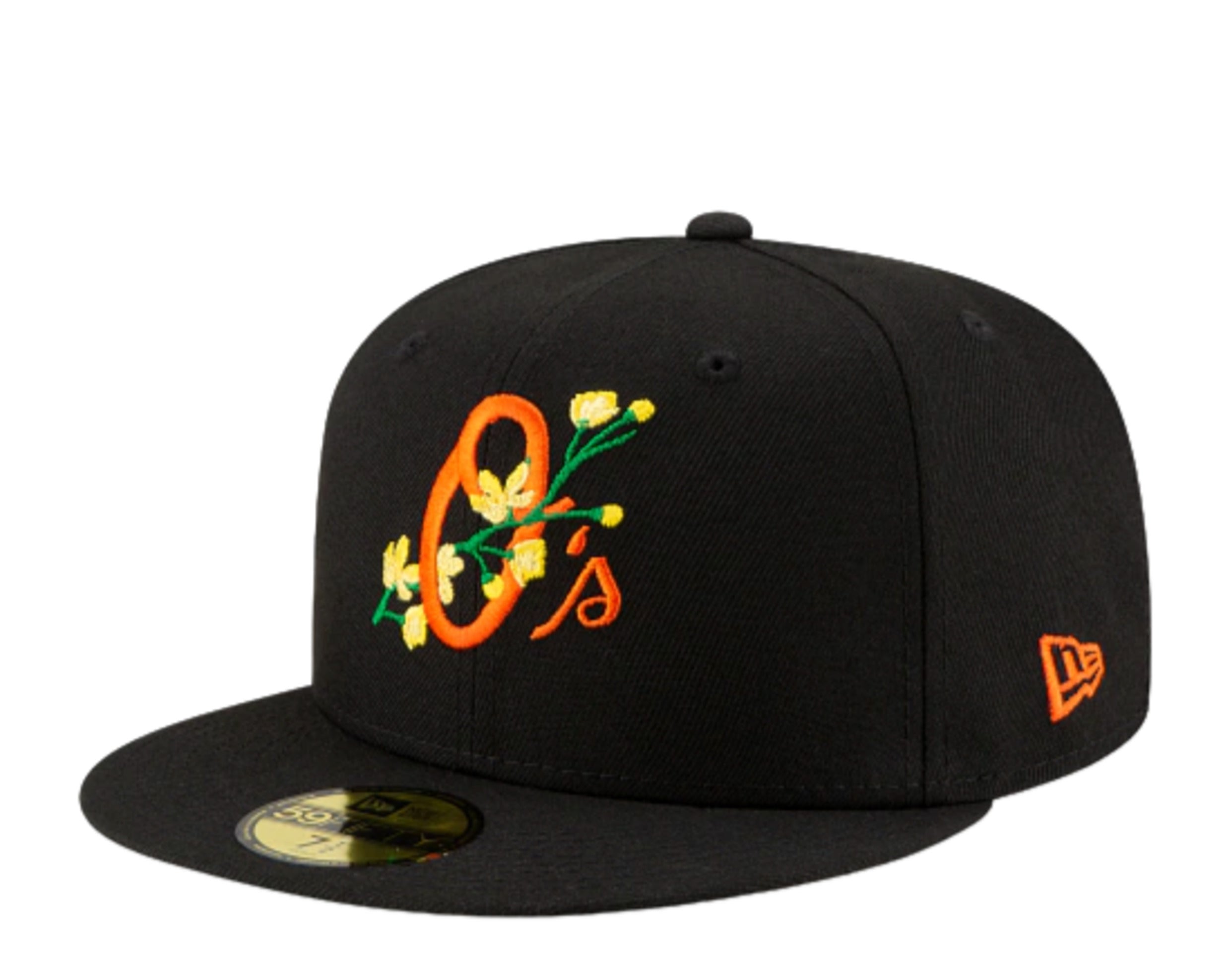 New Era 59Fifty MLB Baltimore Orioles Side Patch Bloom Fitted Hat