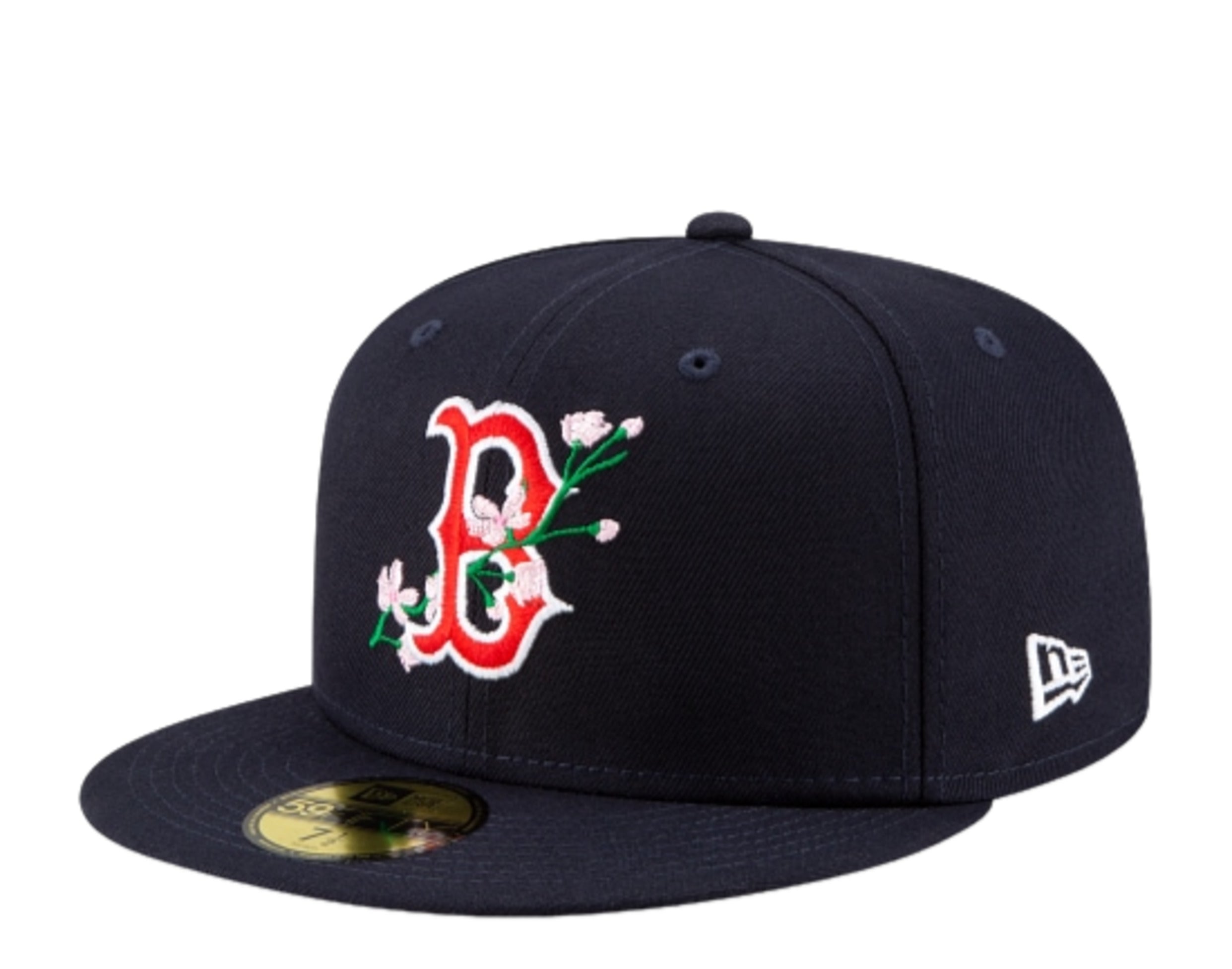 Boston Red Sox SIDE-BLOOM Navy Fitted Hat by New Era