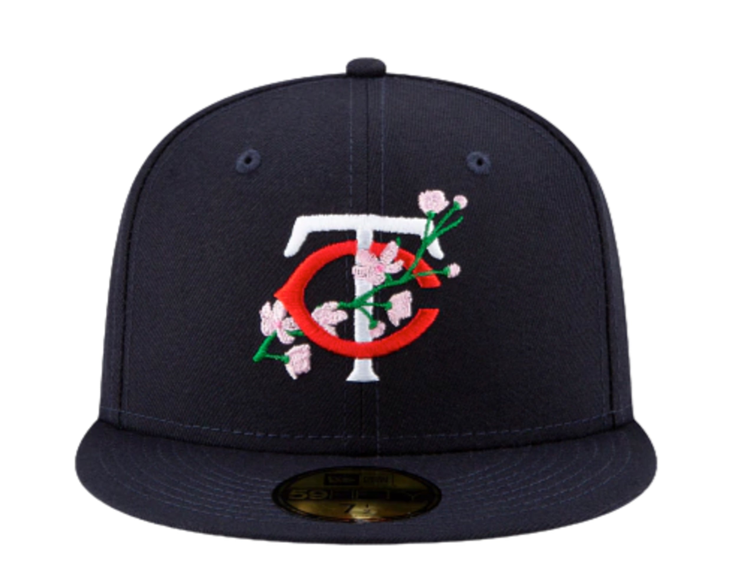 Minnesota Twins Side Patch Bloom Navy 59FIFTY Fitted Cap