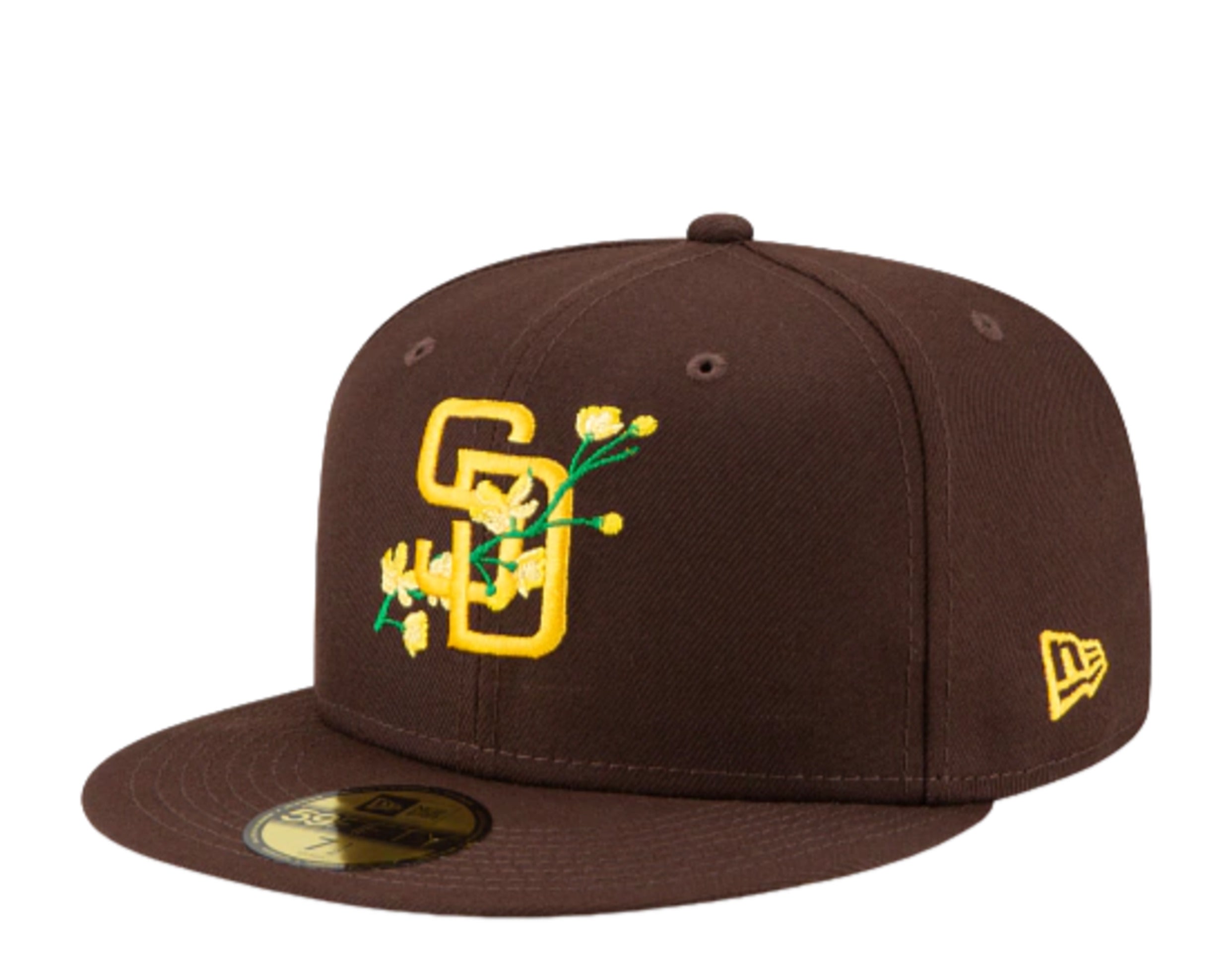 Shop New Era 59Fifty San Diego Padres Side Patch Bloom Hat 60288178 brown