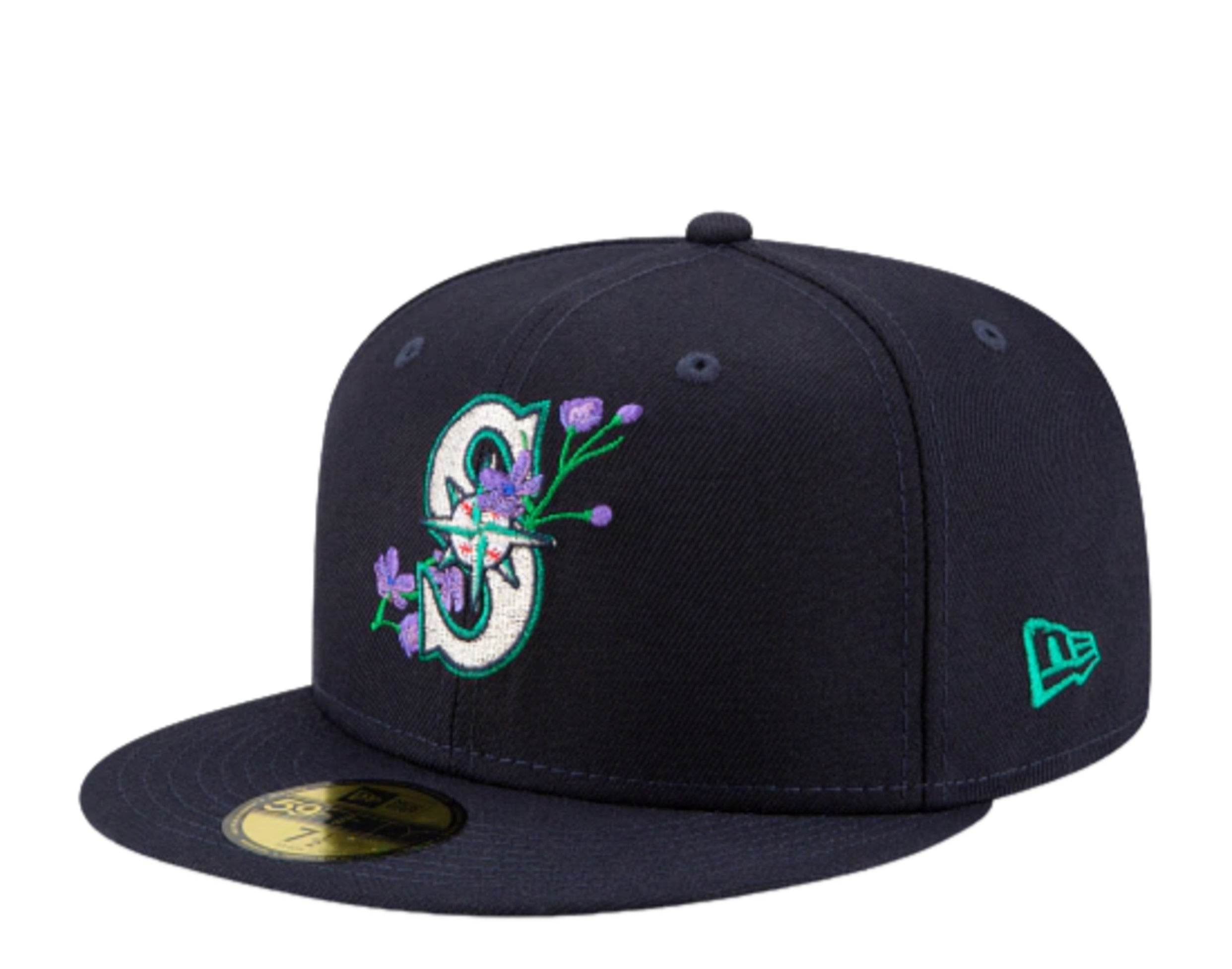 NEW ERA 59FIFTY MLB SEATTLE MARINERS SIDE PATCH BLOOM NAVY