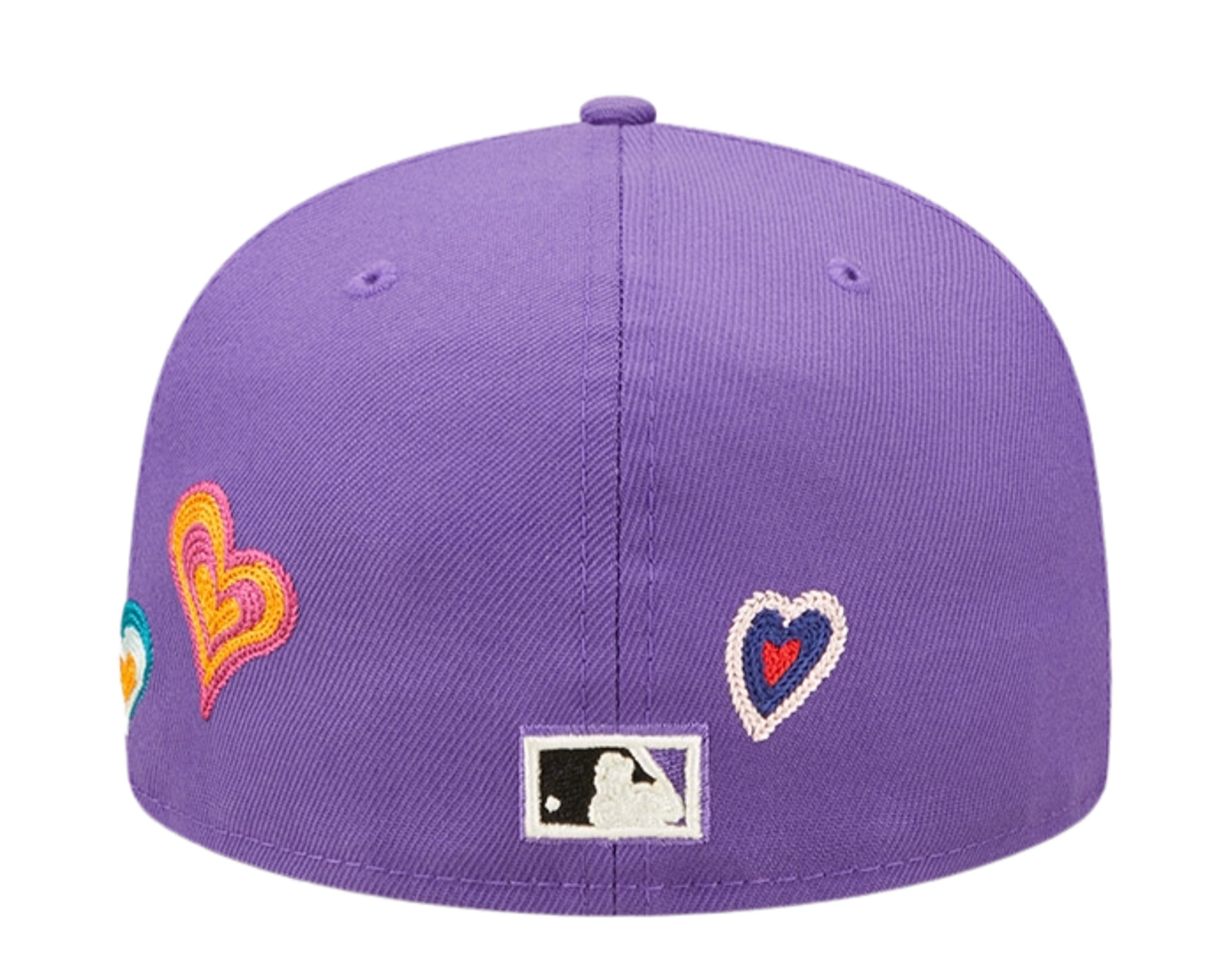 New Era 59Fifty MLB Arizona Diamondbacks Chain Stitch Heart Fitted Hat W/ Pink Undervisor