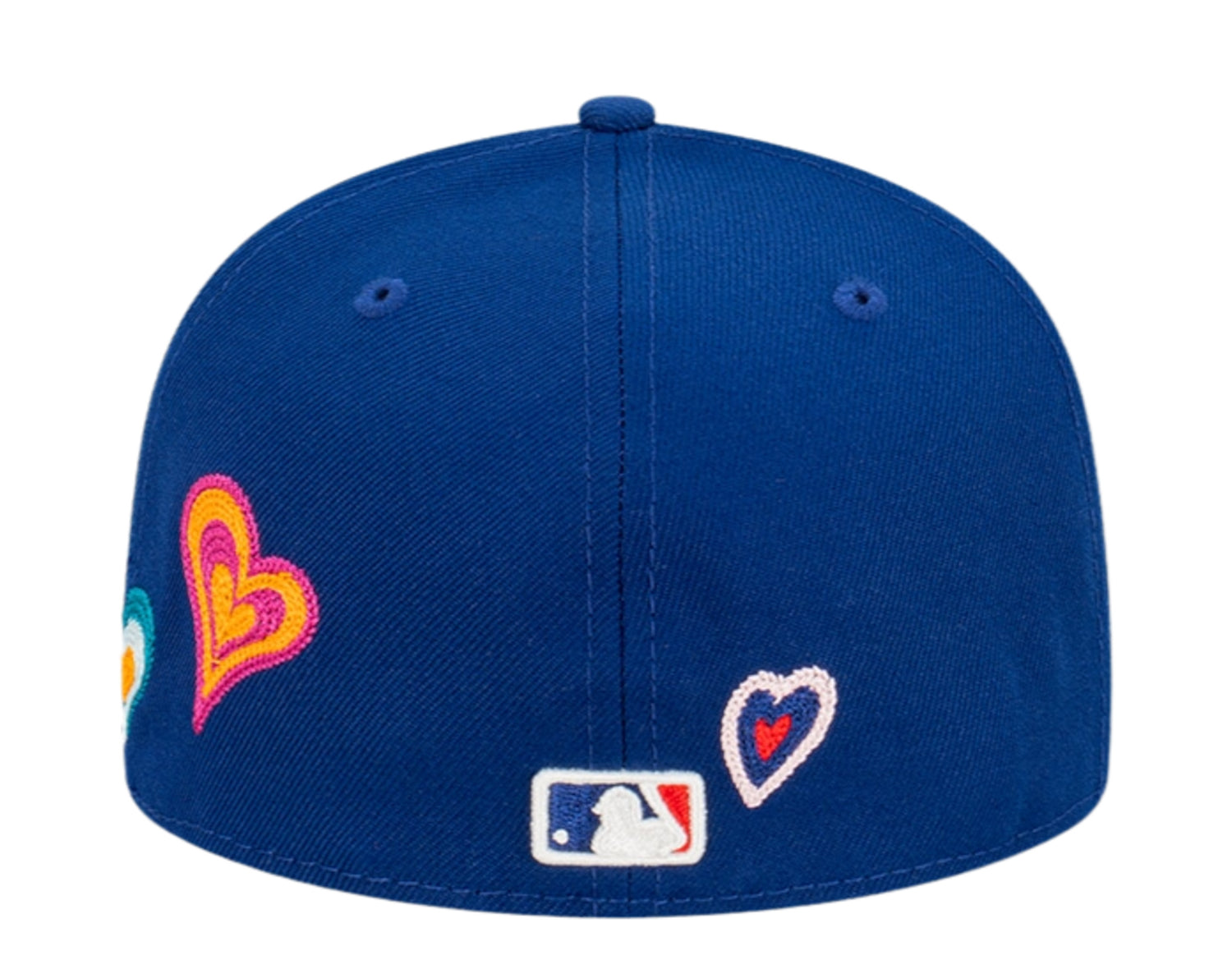 New Era 59Fifty MLB Los Angeles Dodgers Chain Stitch Heart Fitted Hat W/ Pink Undervisor