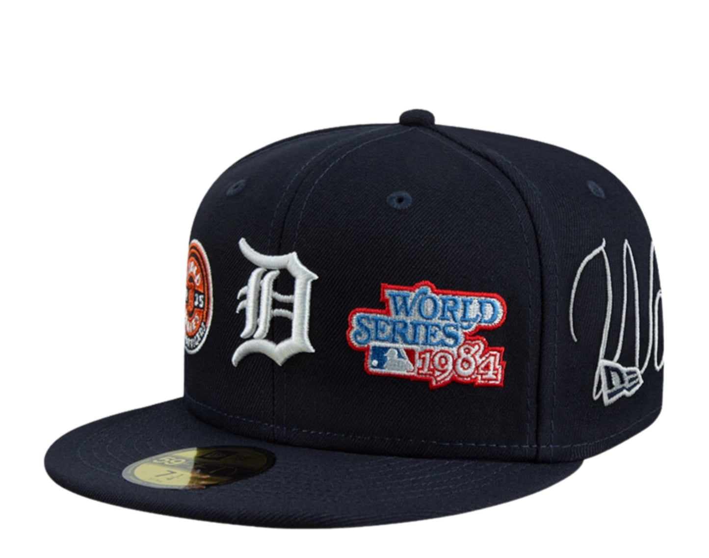 Detroit Tigers Hat Baseball Cap Fitted 7 5/8 Mitchell & Ness White