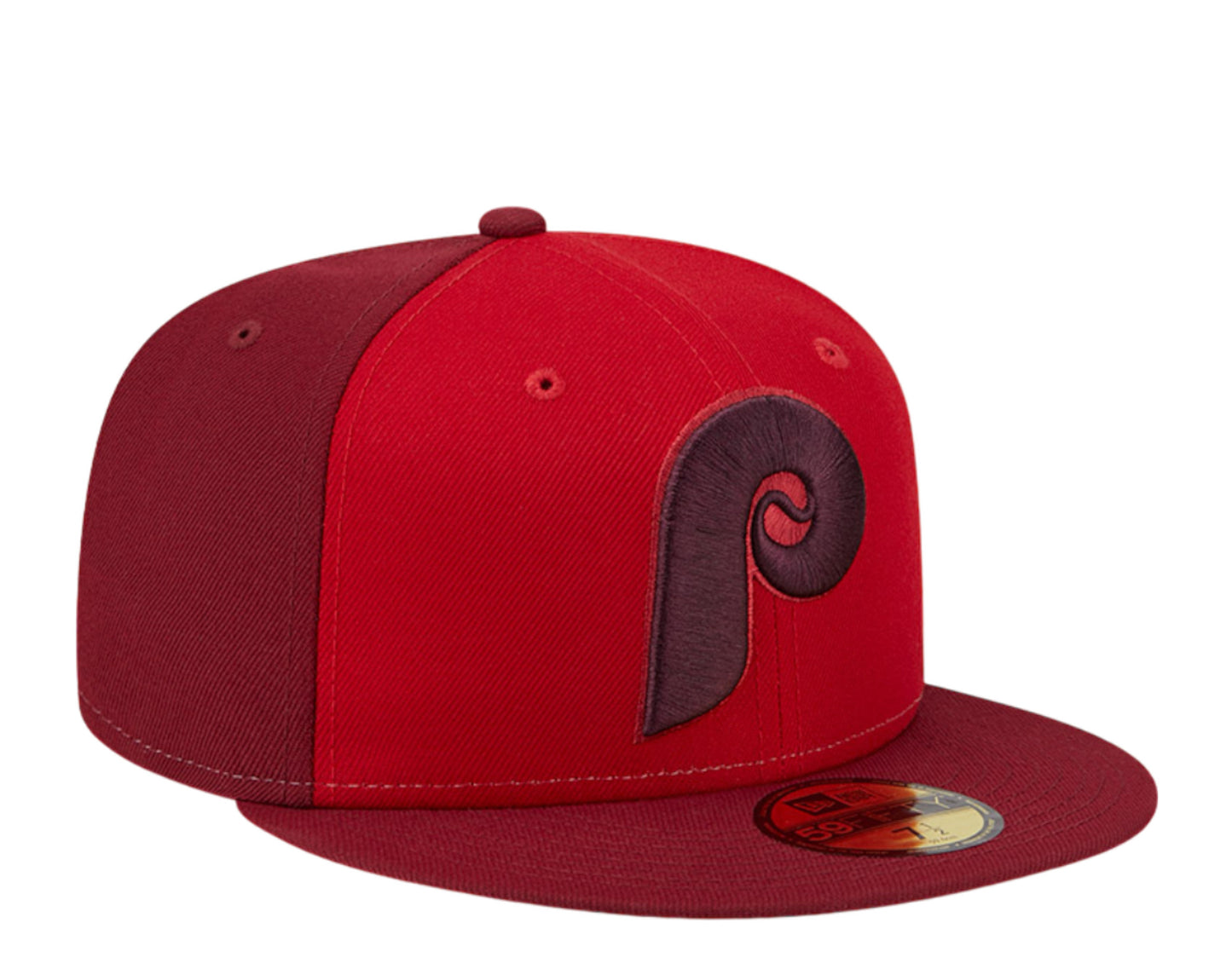 Philadelphia Phillies New Era Undervisor 59FIFTY Fitted Hat - White/Red