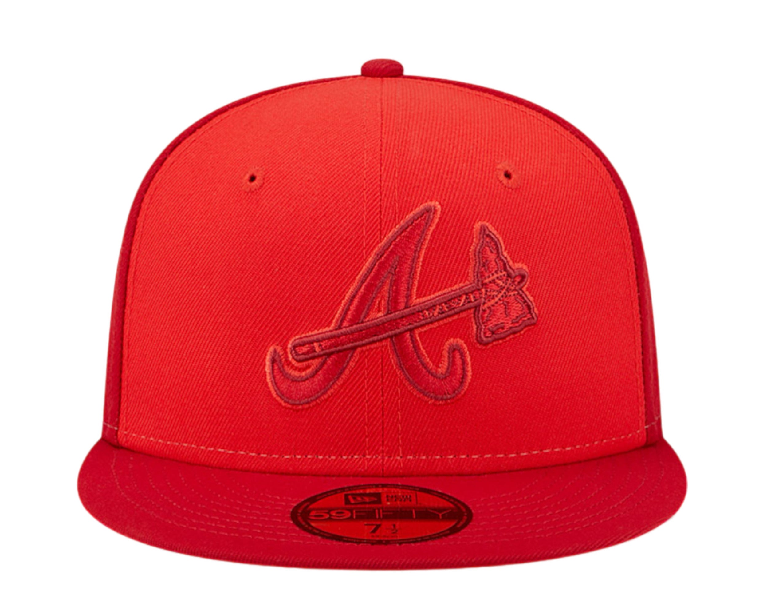 Atlanta Braves New Era Fashion Color Basic 59FIFTY Fitted Hat - Red 7 5/8