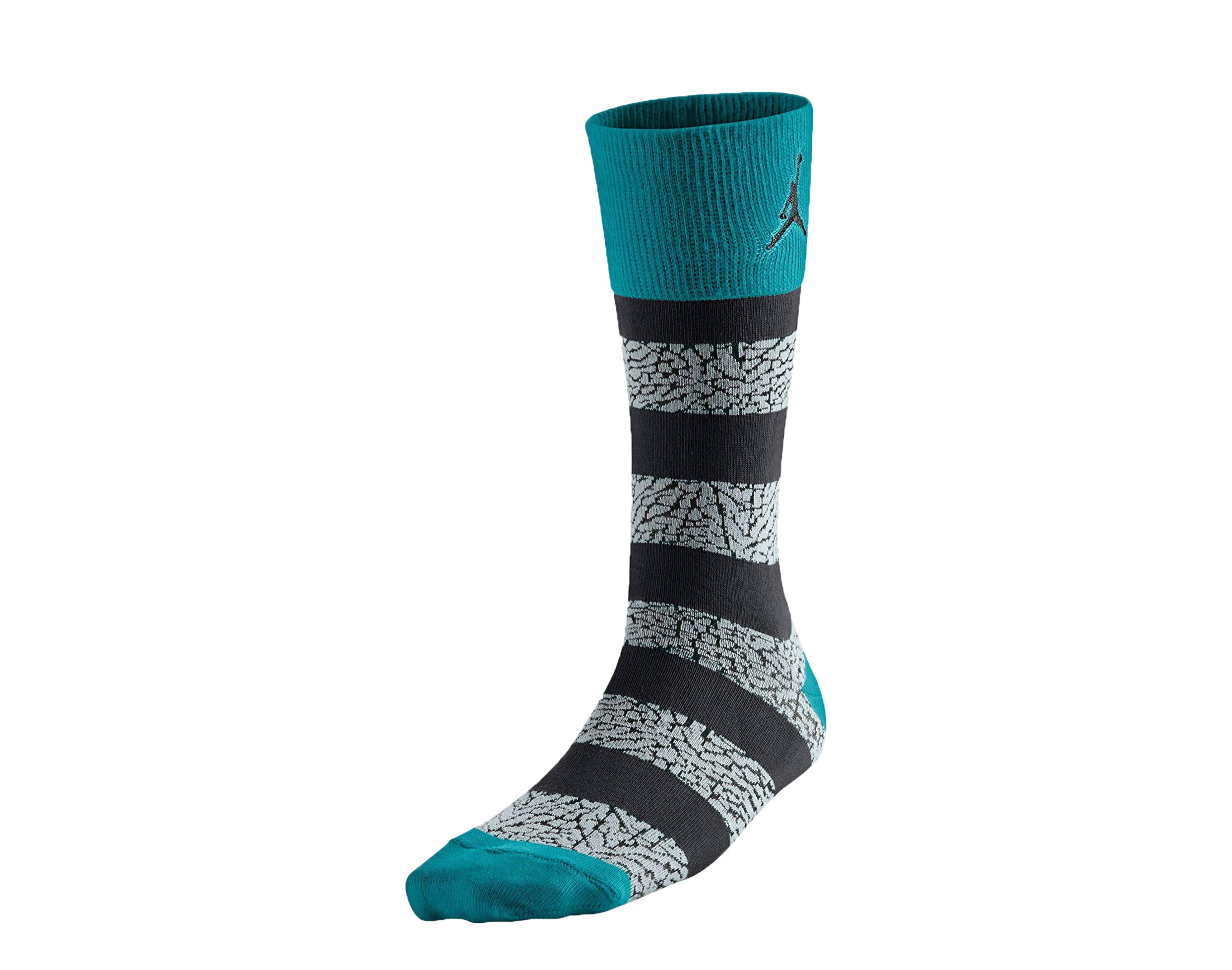 Nike Air Jordan Striped Elephant Print Crew Socks