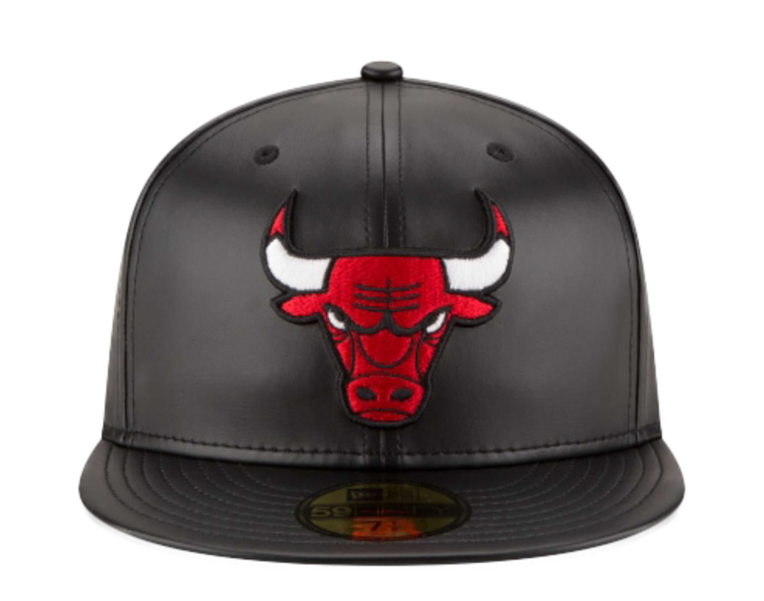 New Era 59Fifty NBA Chicago Bulls Team Faux Leather Fitted Hat