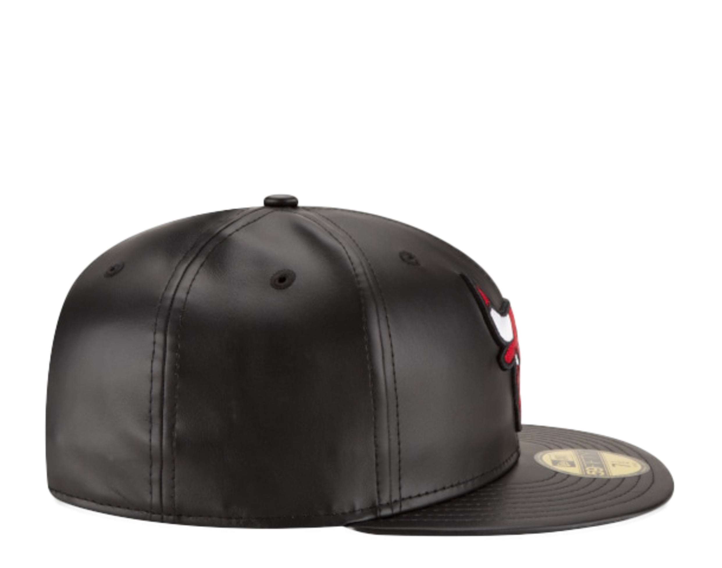 New Era 59Fifty NBA Chicago Bulls Team Faux Leather Fitted Hat