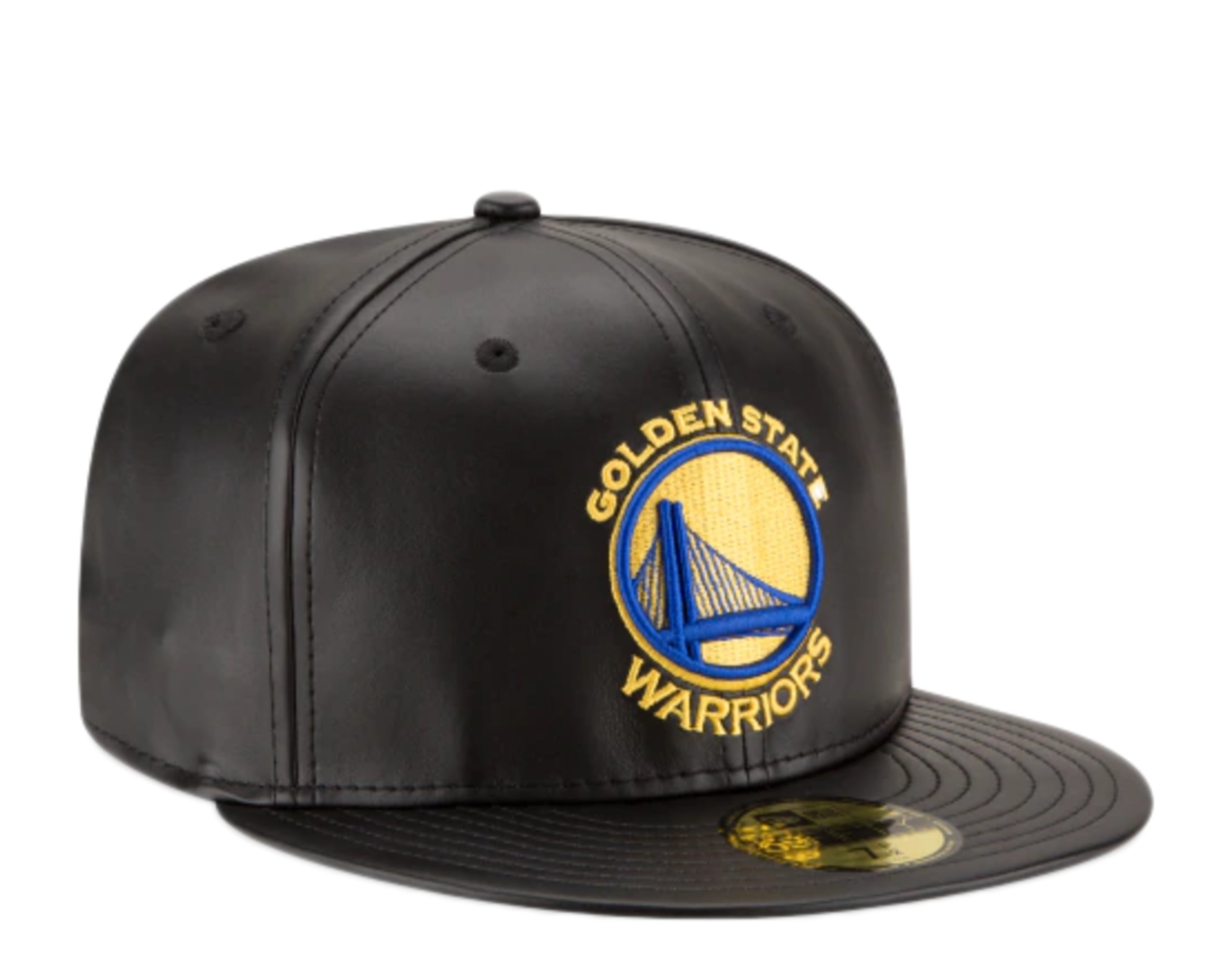 New Era 59Fifty NBA Golden State Warriors Team Faux Leather Fitted Hat