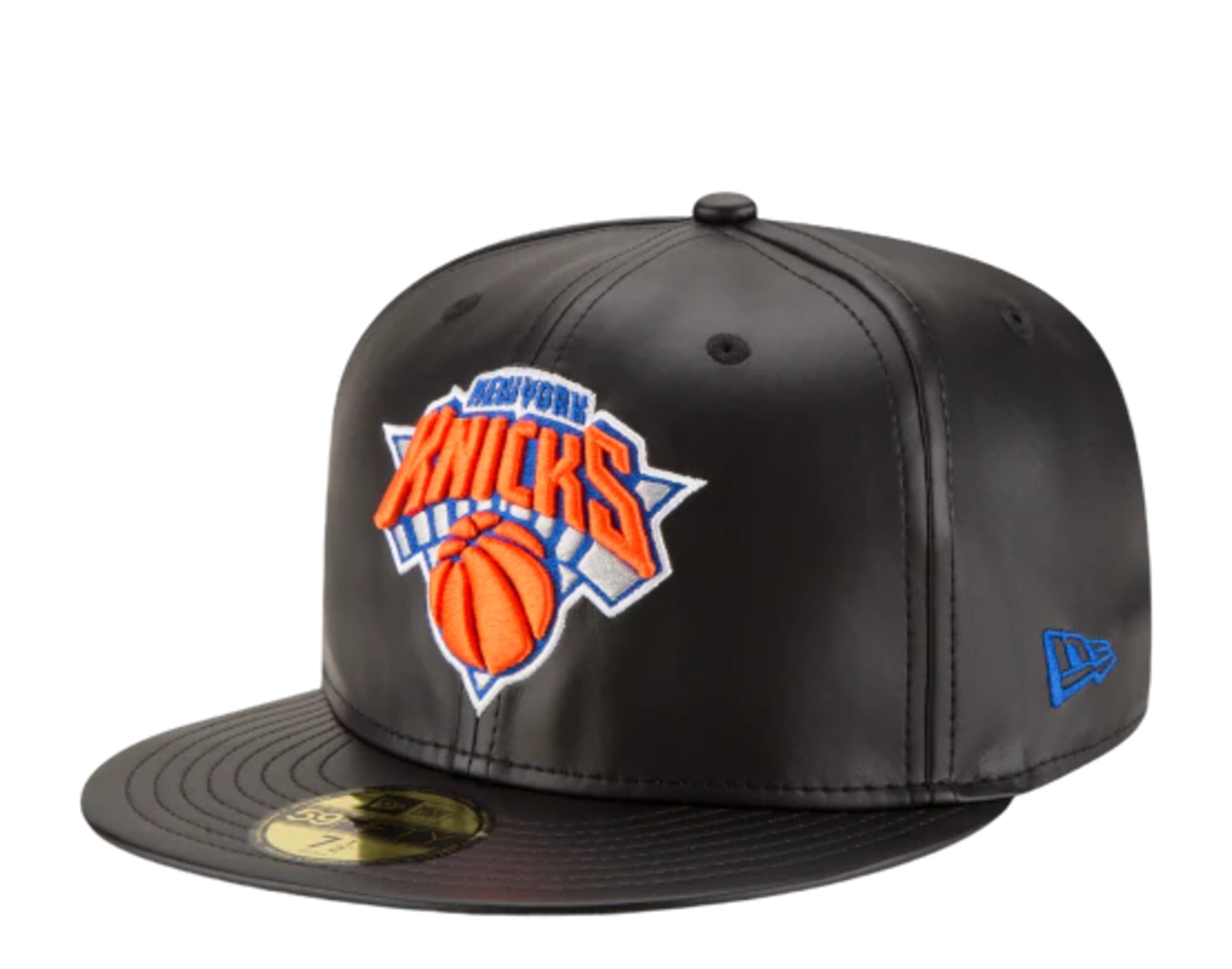 New Era 59Fifty NBA New York Knicks Team Faux Leather Fitted Hat