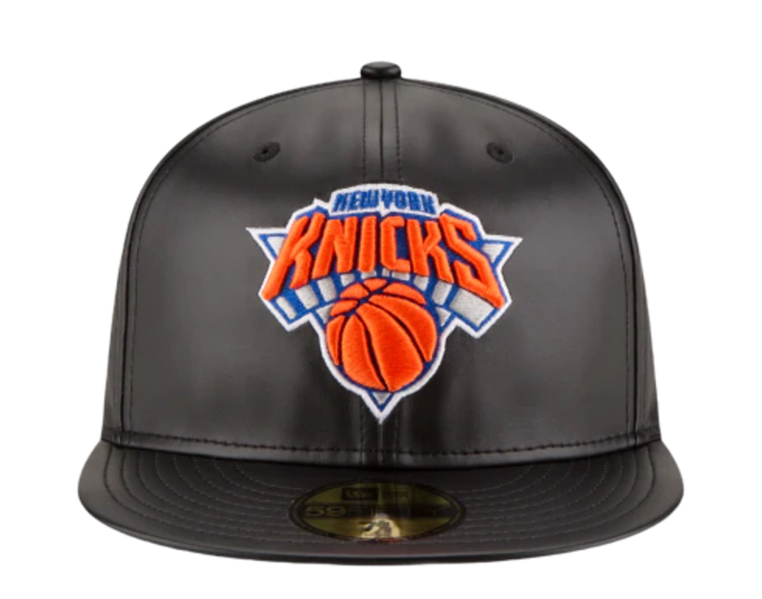 New Era 59Fifty NBA New York Knicks Team Faux Leather Fitted Hat