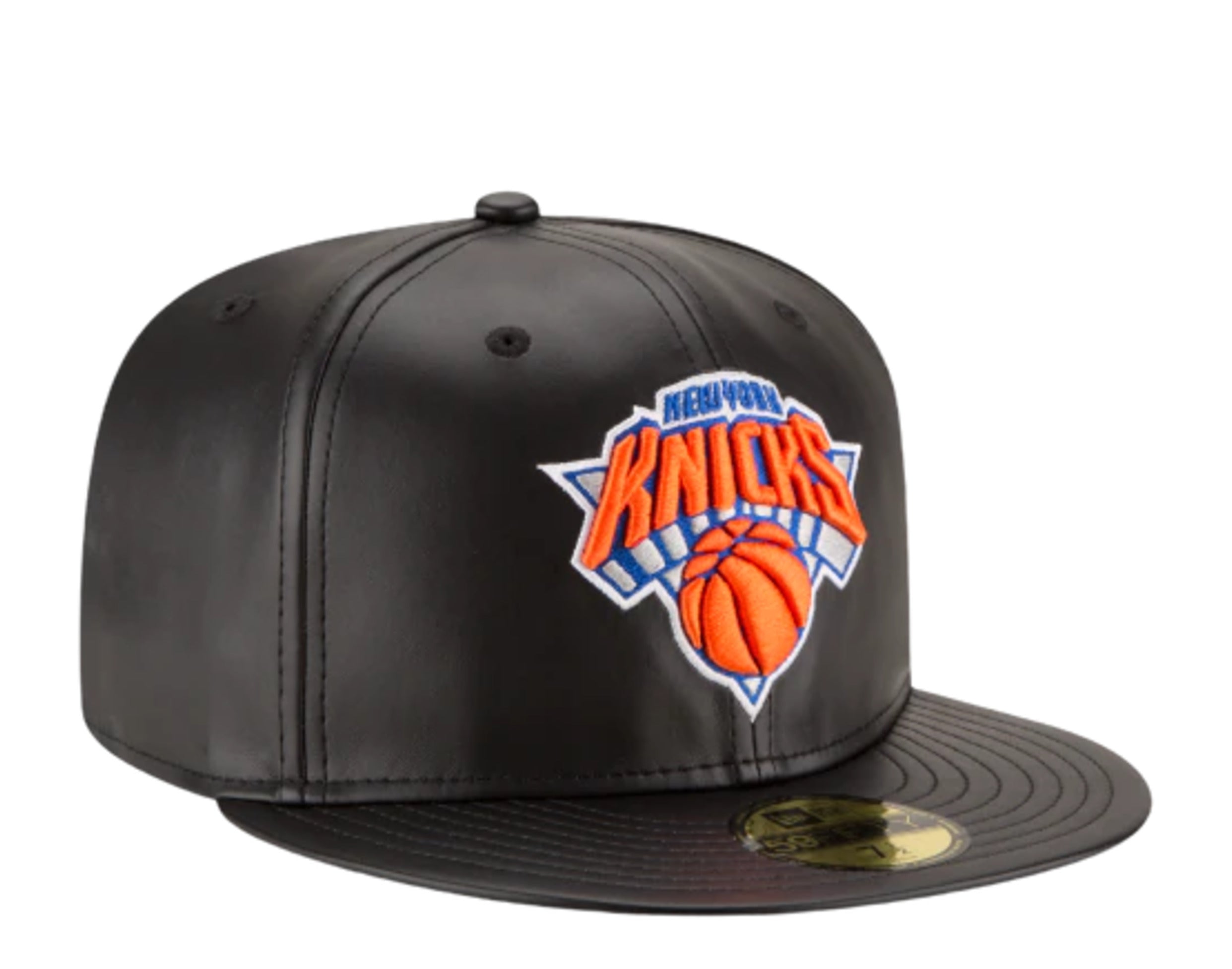 New Era 59Fifty NBA New York Knicks Team Faux Leather Fitted Hat