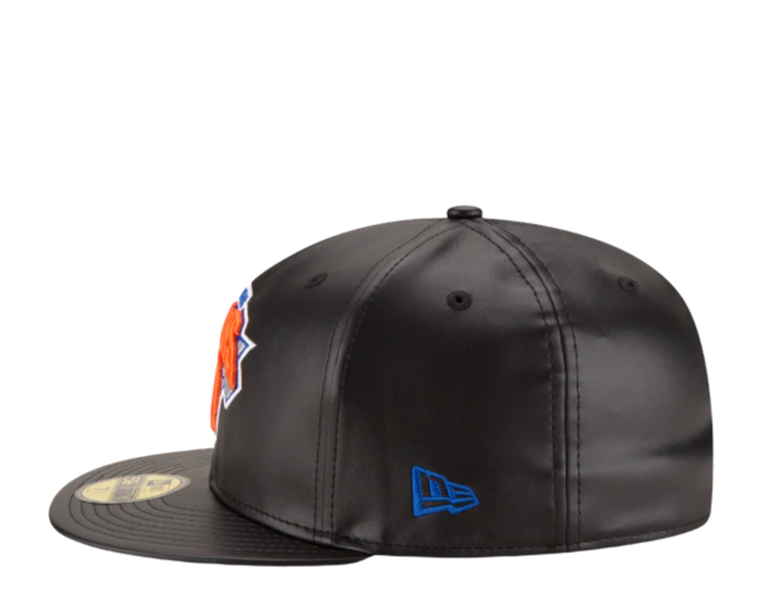 New Era 59Fifty NBA New York Knicks Team Faux Leather Fitted Hat