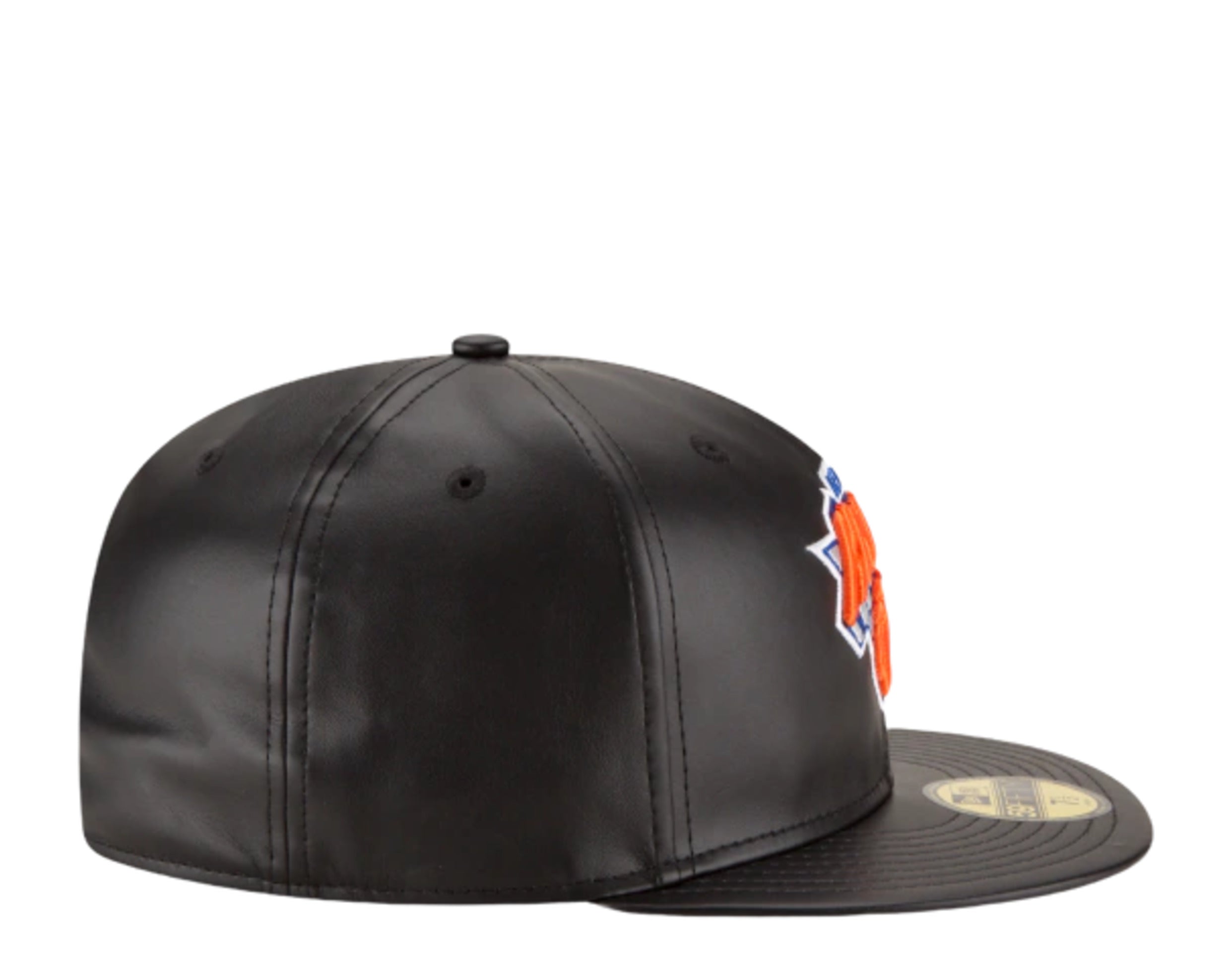 New Era 59Fifty NBA New York Knicks Team Faux Leather Fitted Hat