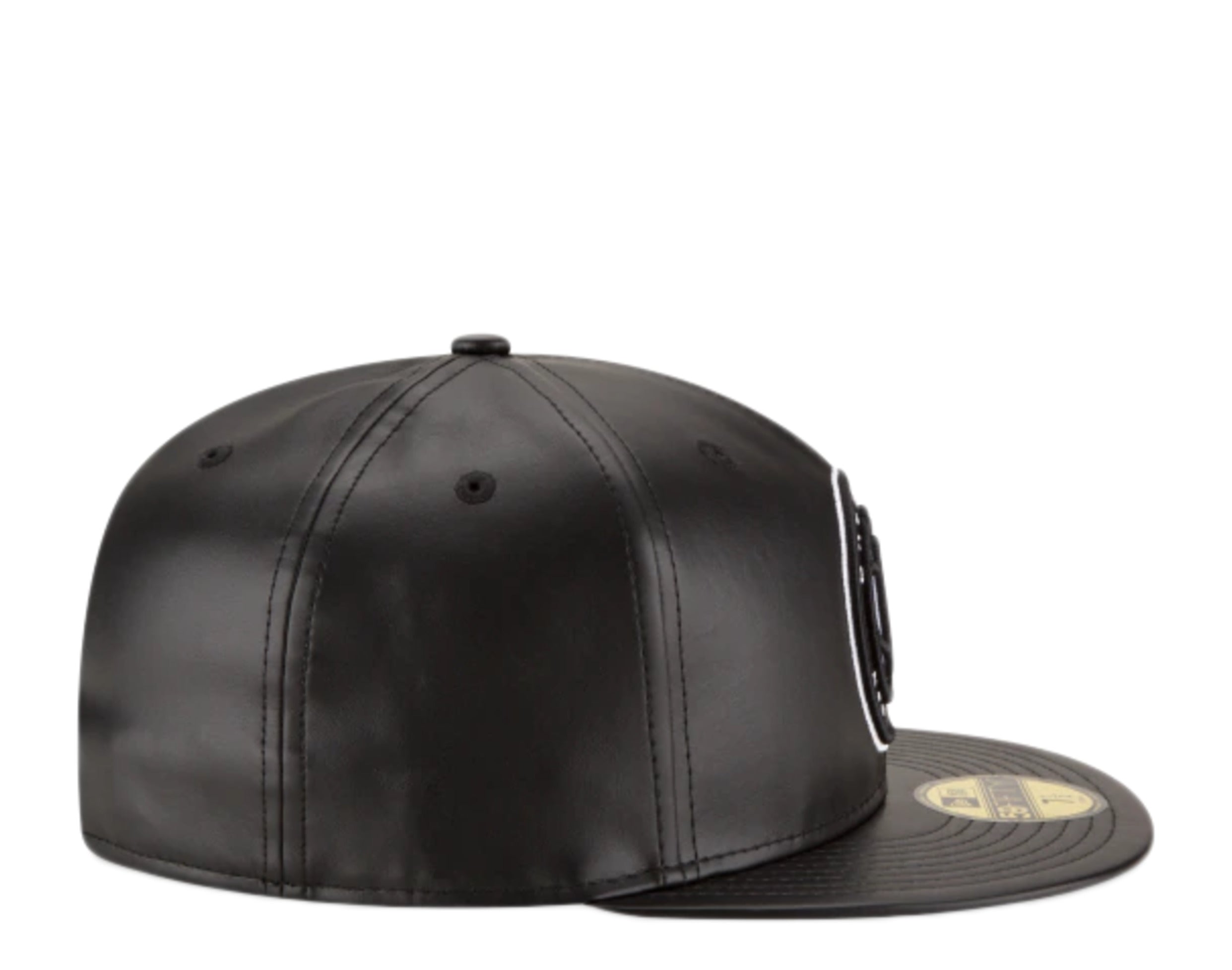 New Era 59Fifty NBA Brooklyn Nets Team Faux Leather Fitted Hat