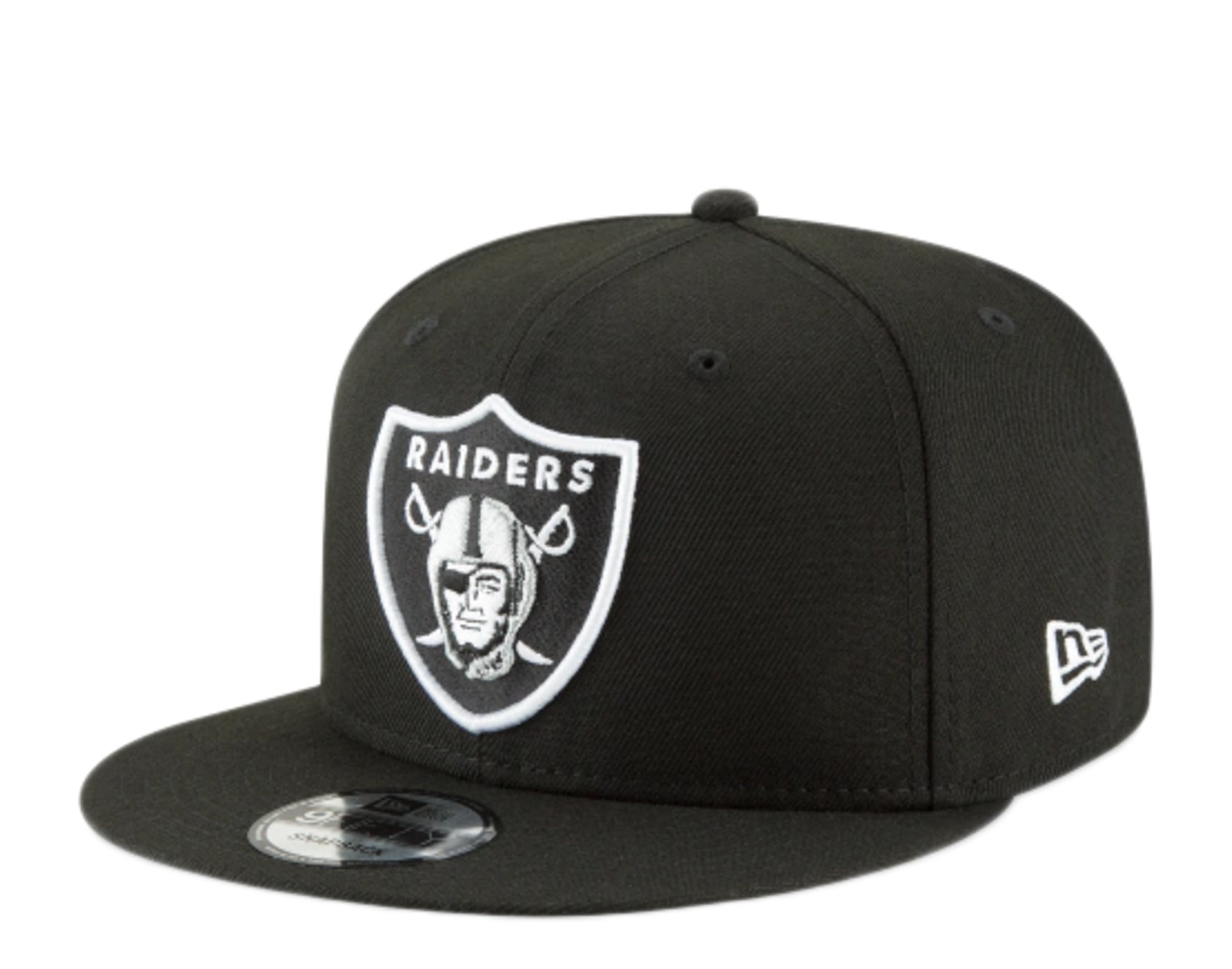 New Era 9Fifty NFL Las Vegas Raiders Black on White Basic Snapback Hat