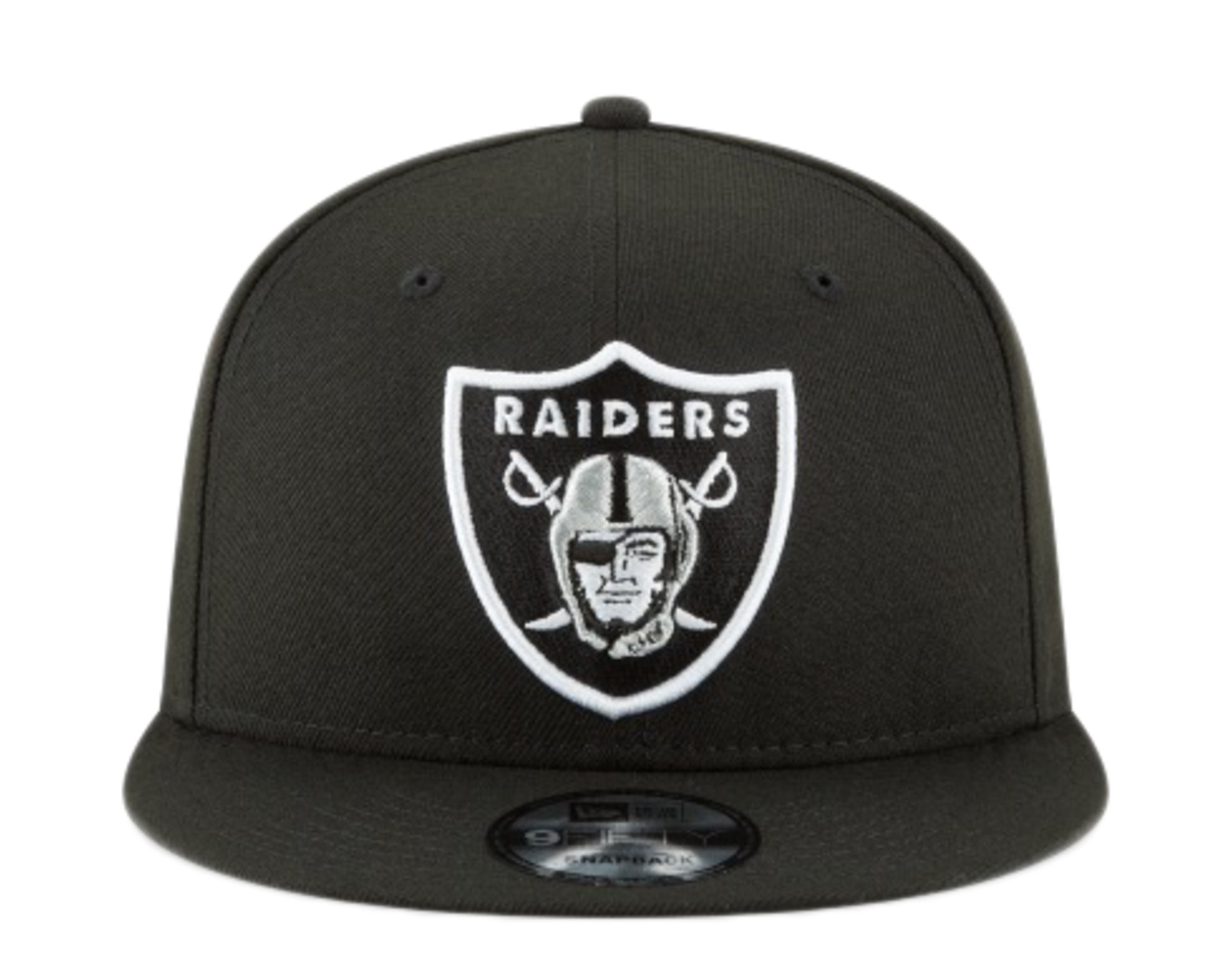 New Era 9Fifty NFL Las Vegas Raiders Black on White Basic Snapback Hat