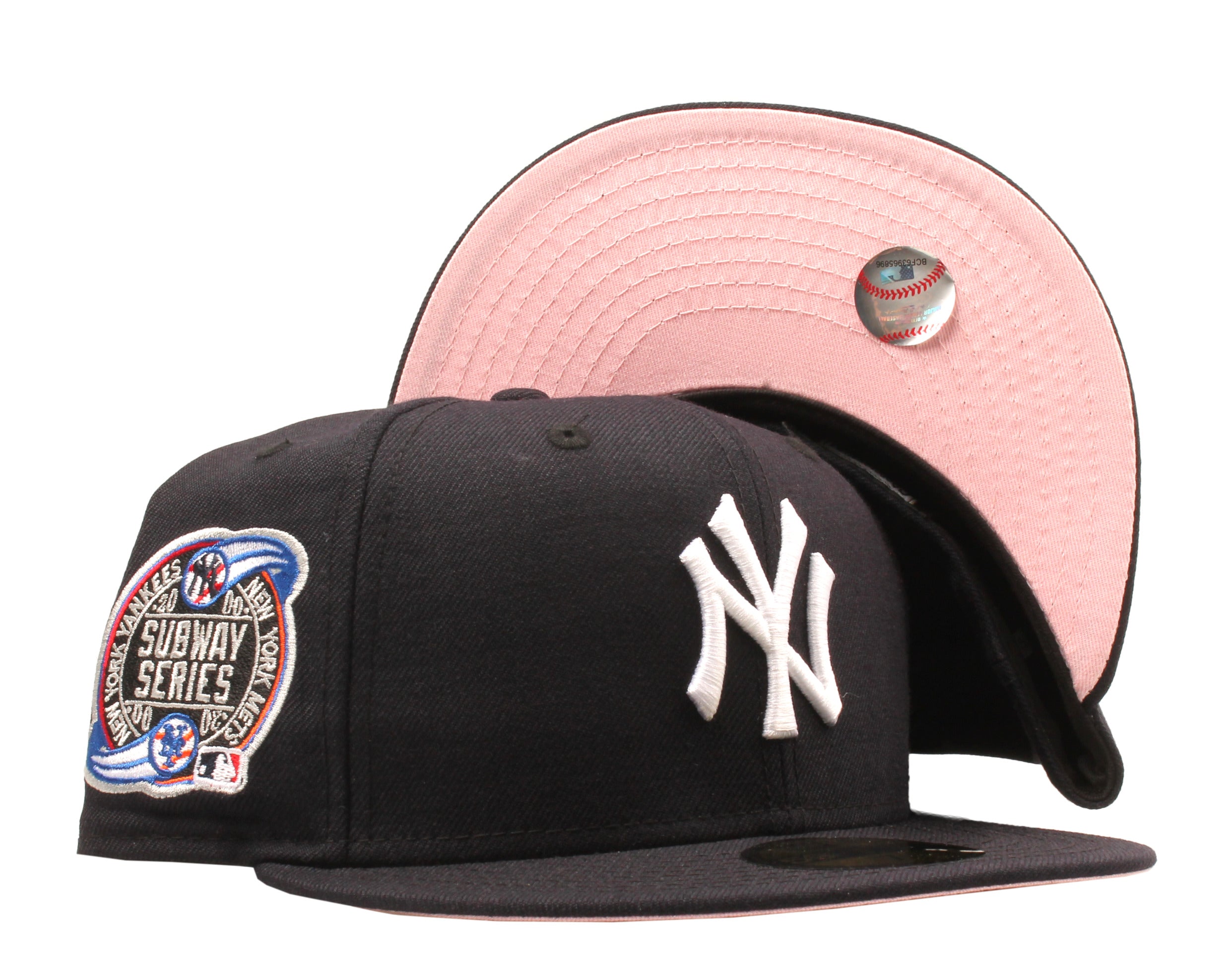 New Era x NYCMode 59Fifty MLB New York Yankees 2000 Subway Series Fitted W/ Pink Undervisor